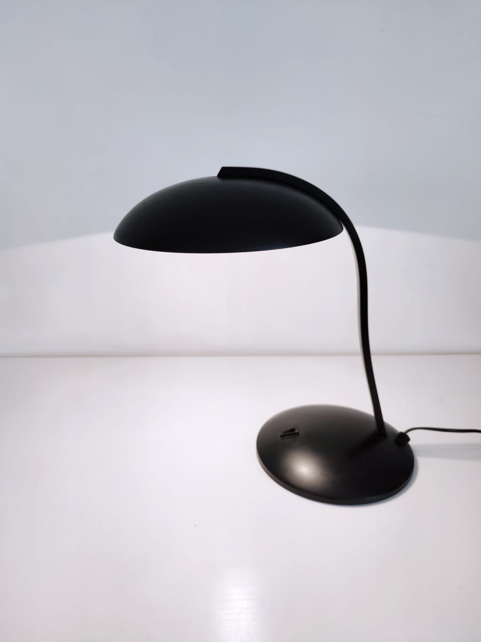 Lampe champignon vintage en métal noir