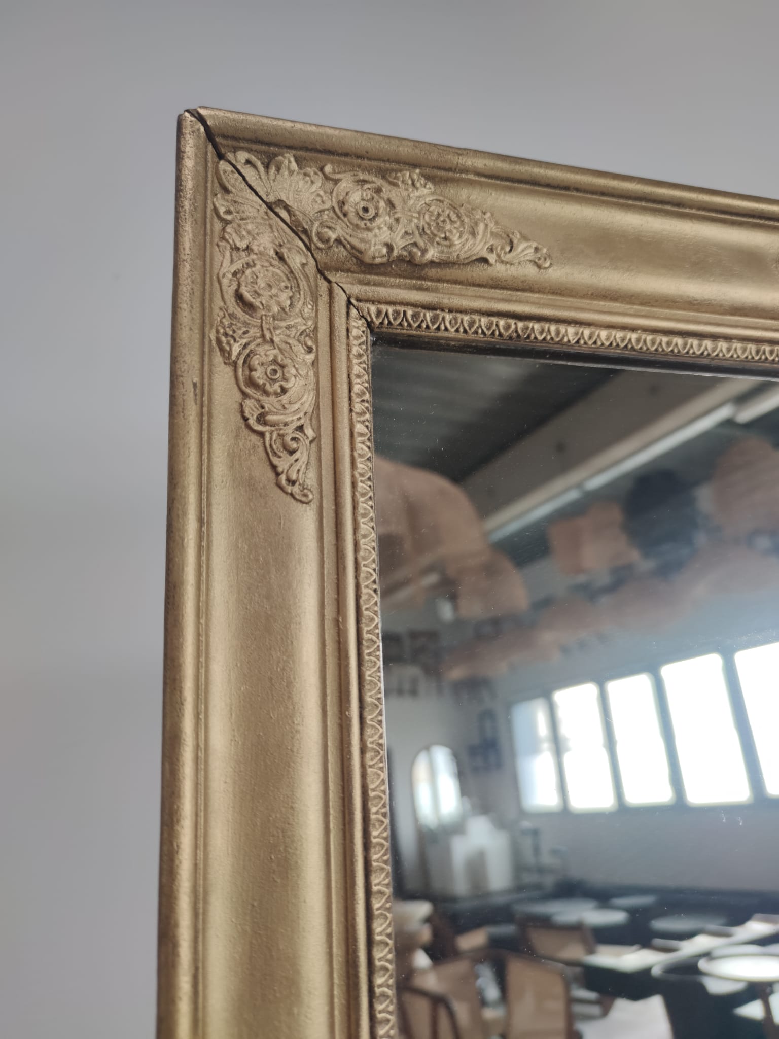 Petit miroir rectangulaire doré XIXe + livraison Lille