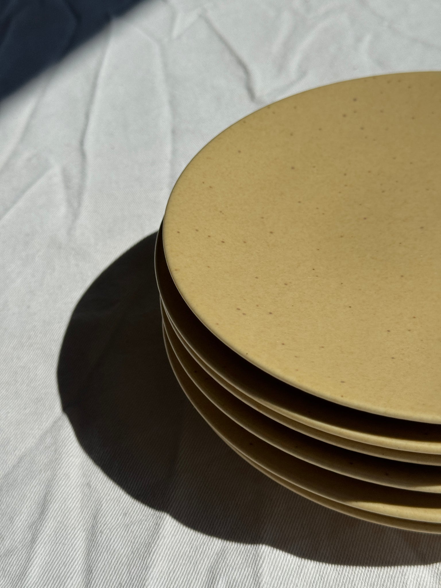 Lot de 6 assiettes à dessert grès naturel véritable D20,5