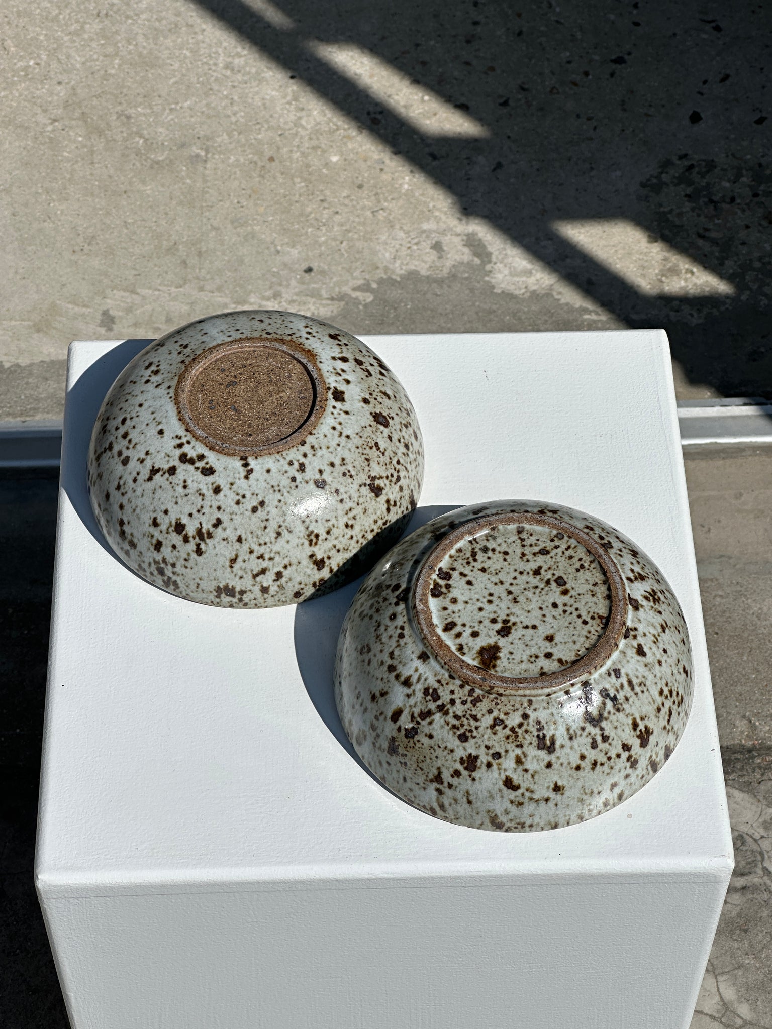 Duo de bols en céramique mouchetée