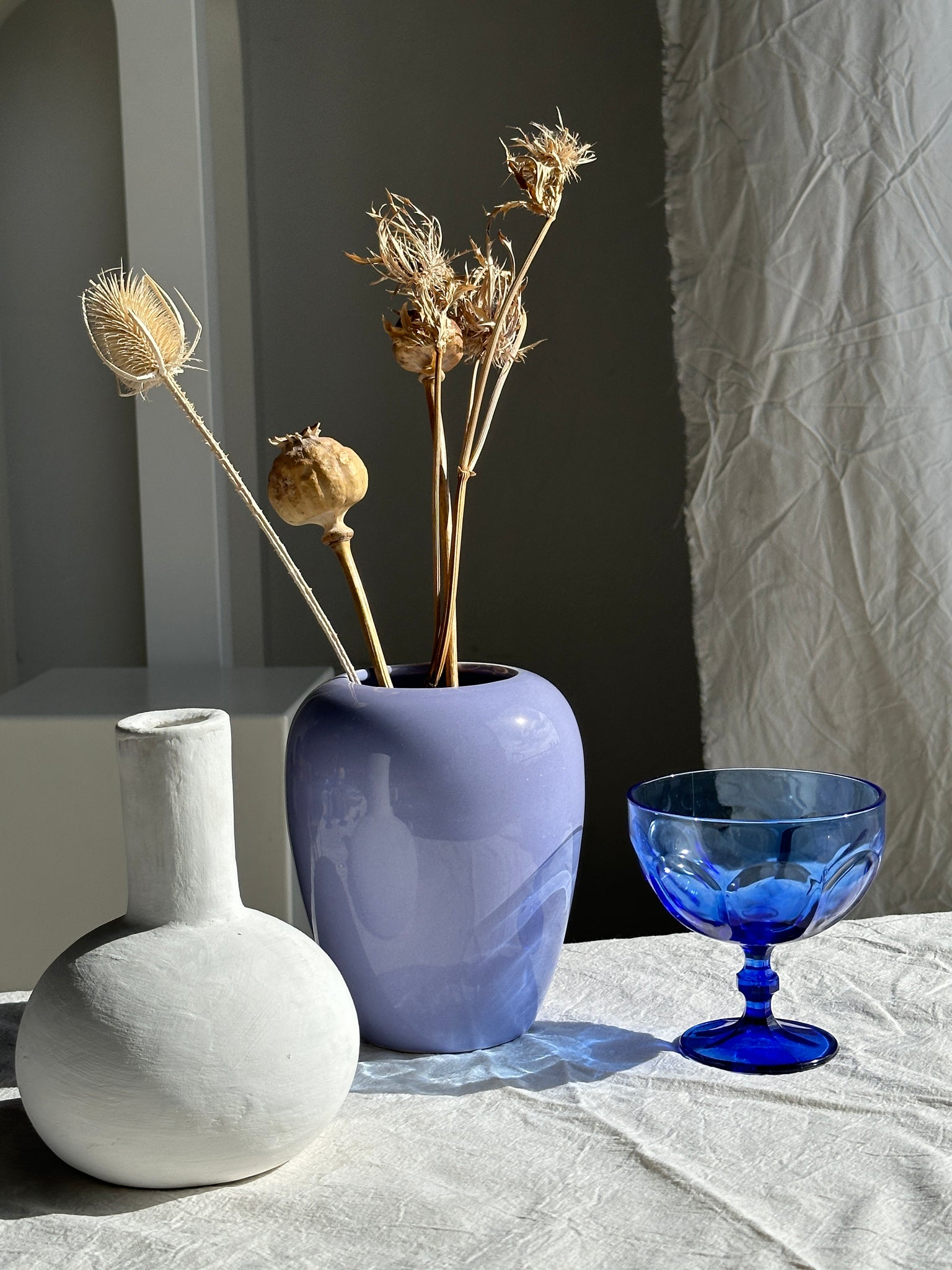 Vase violet oblong