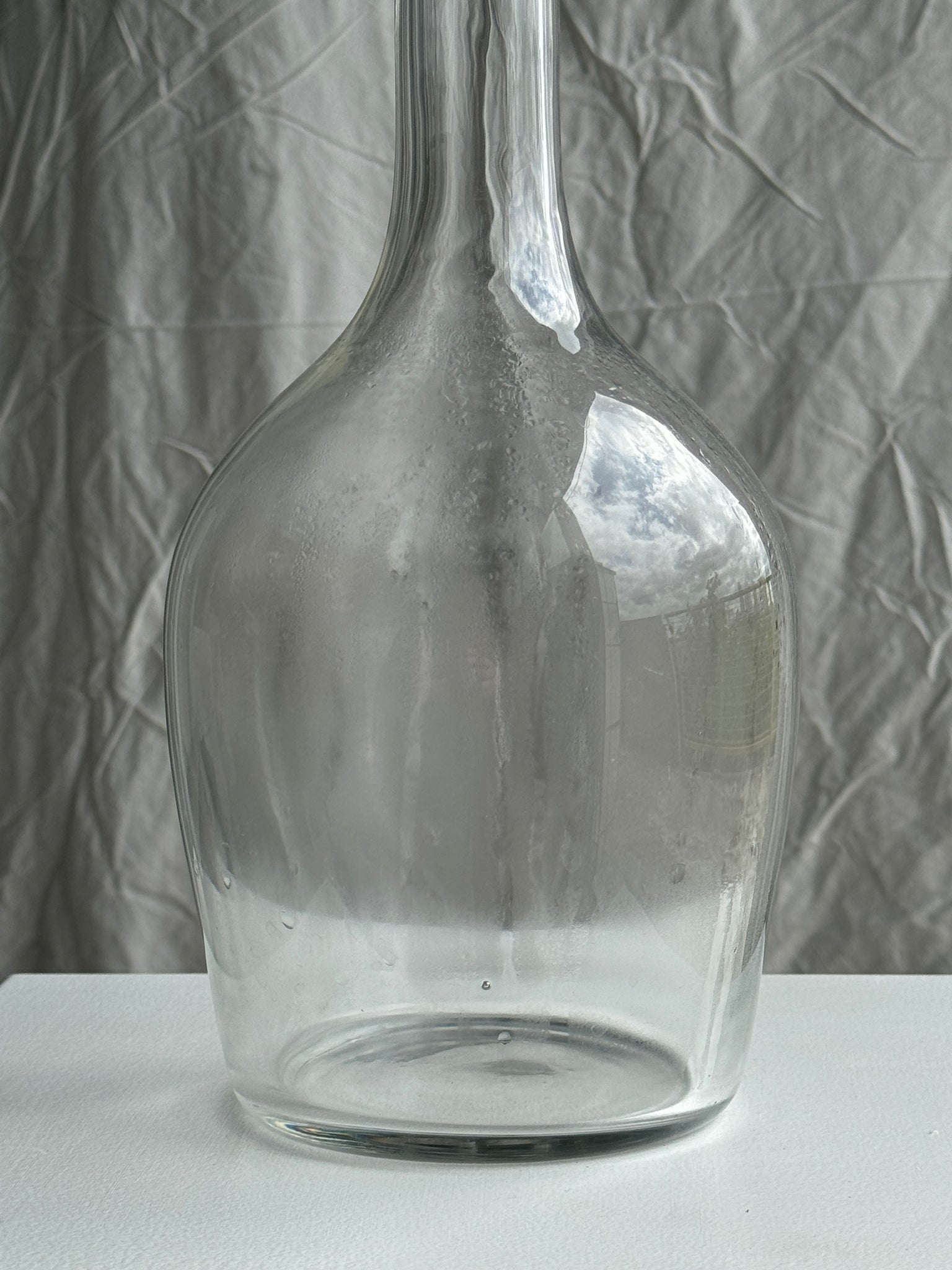 Très grande carafe en verre à décanter avec bouchon toupie H36