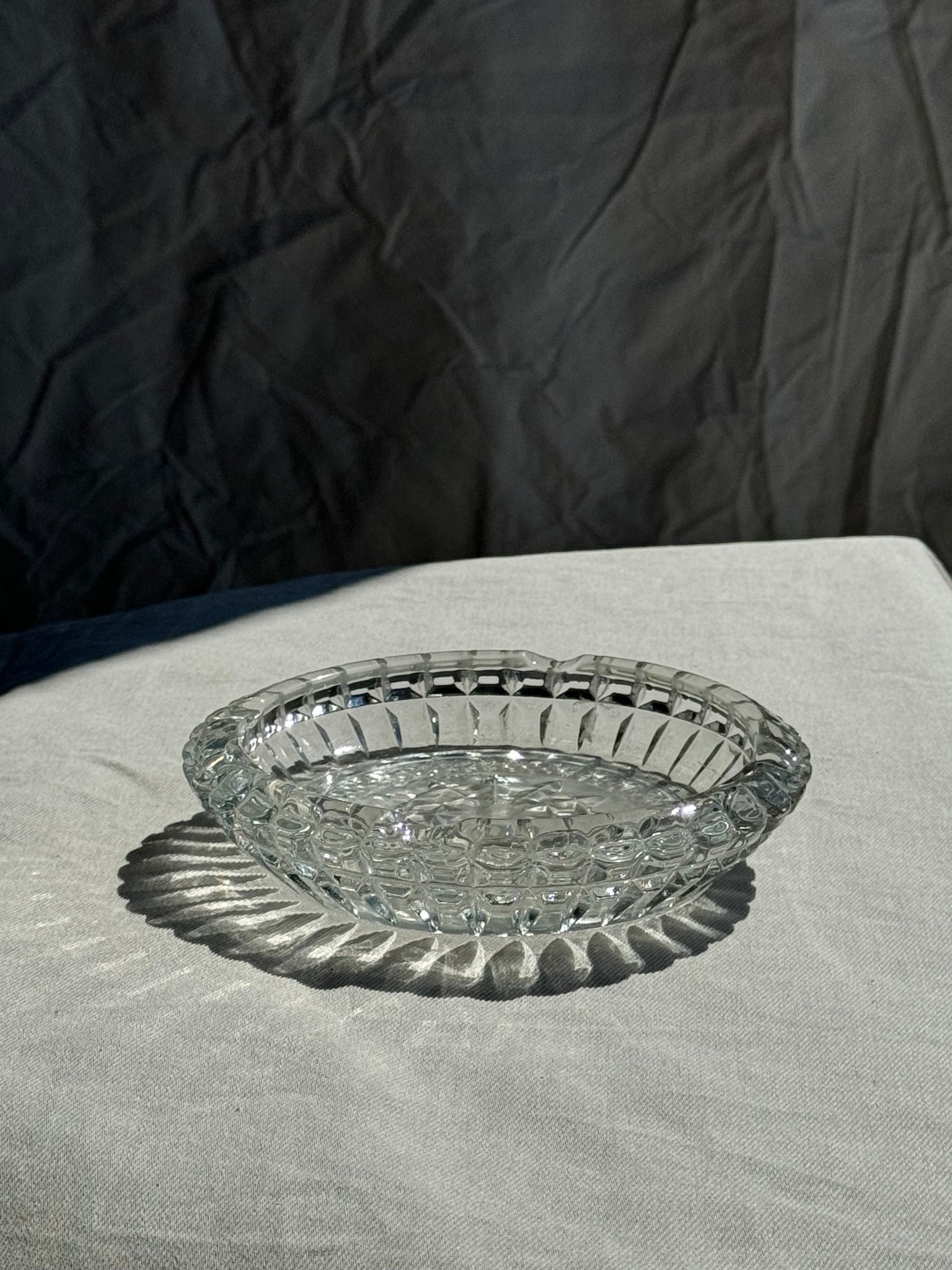 Grand cendrier en verre italien classique D:15cm