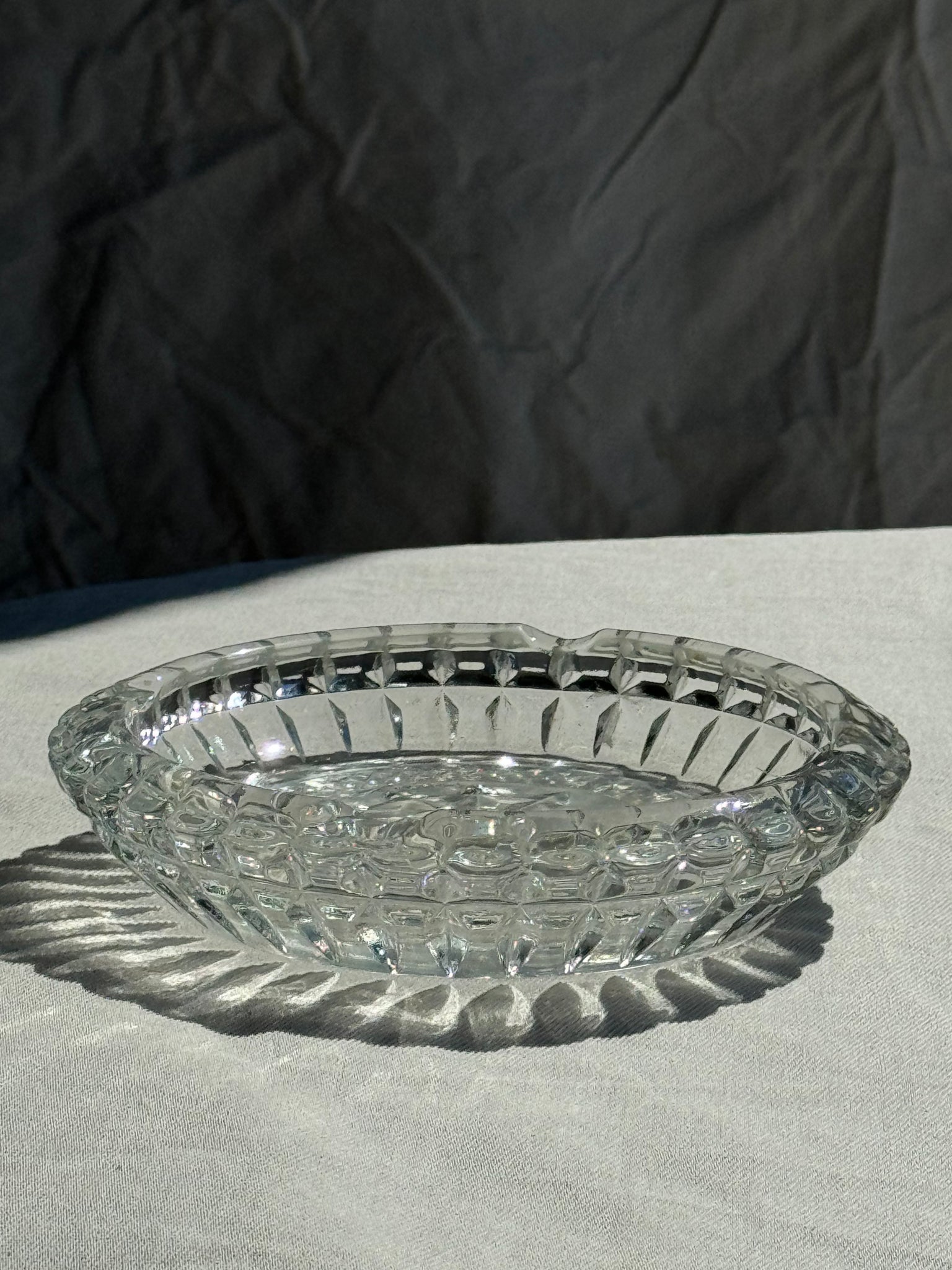 Grand cendrier en verre italien classique D:15cm