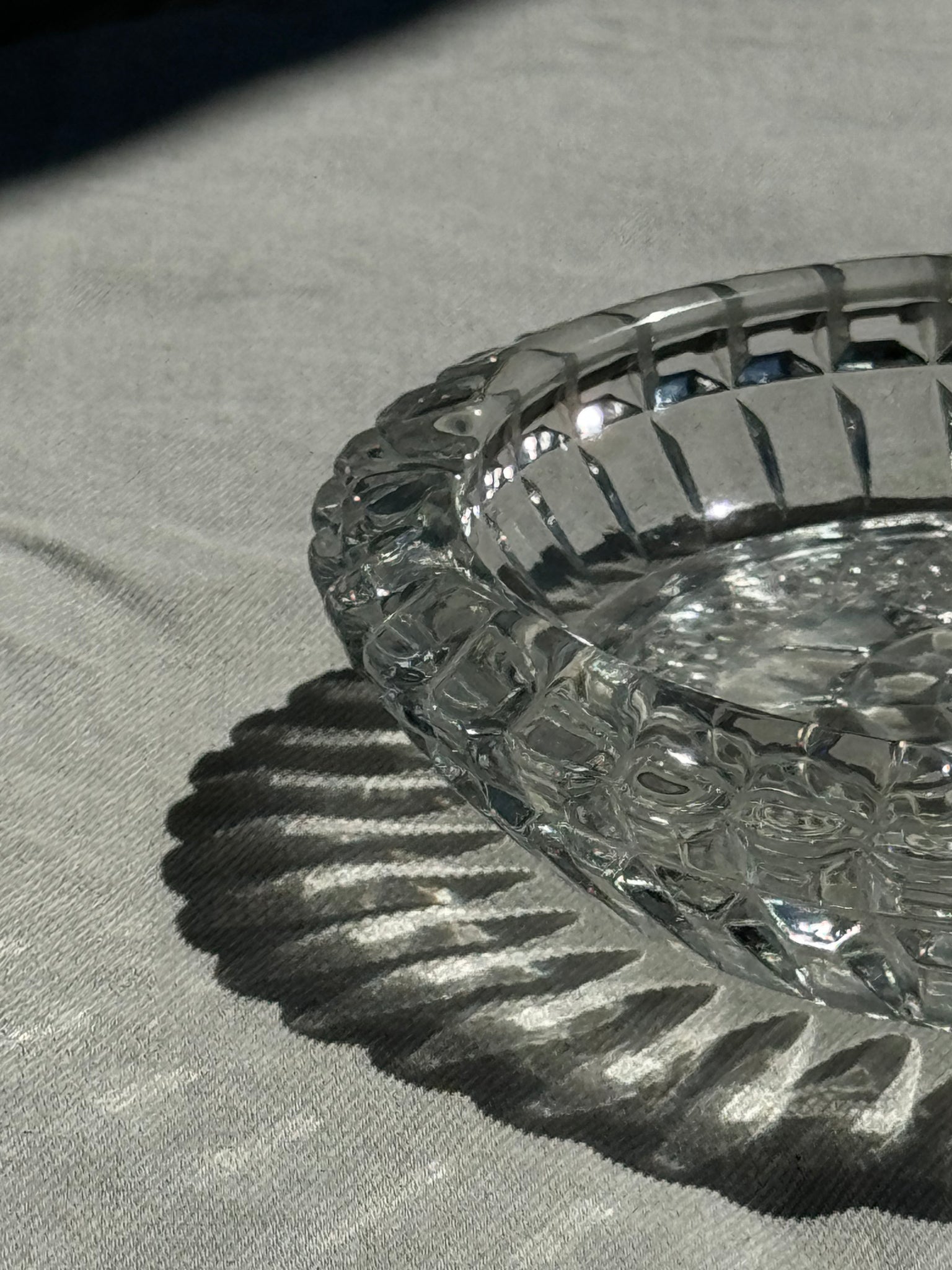 Grand cendrier en verre italien classique D:15cm