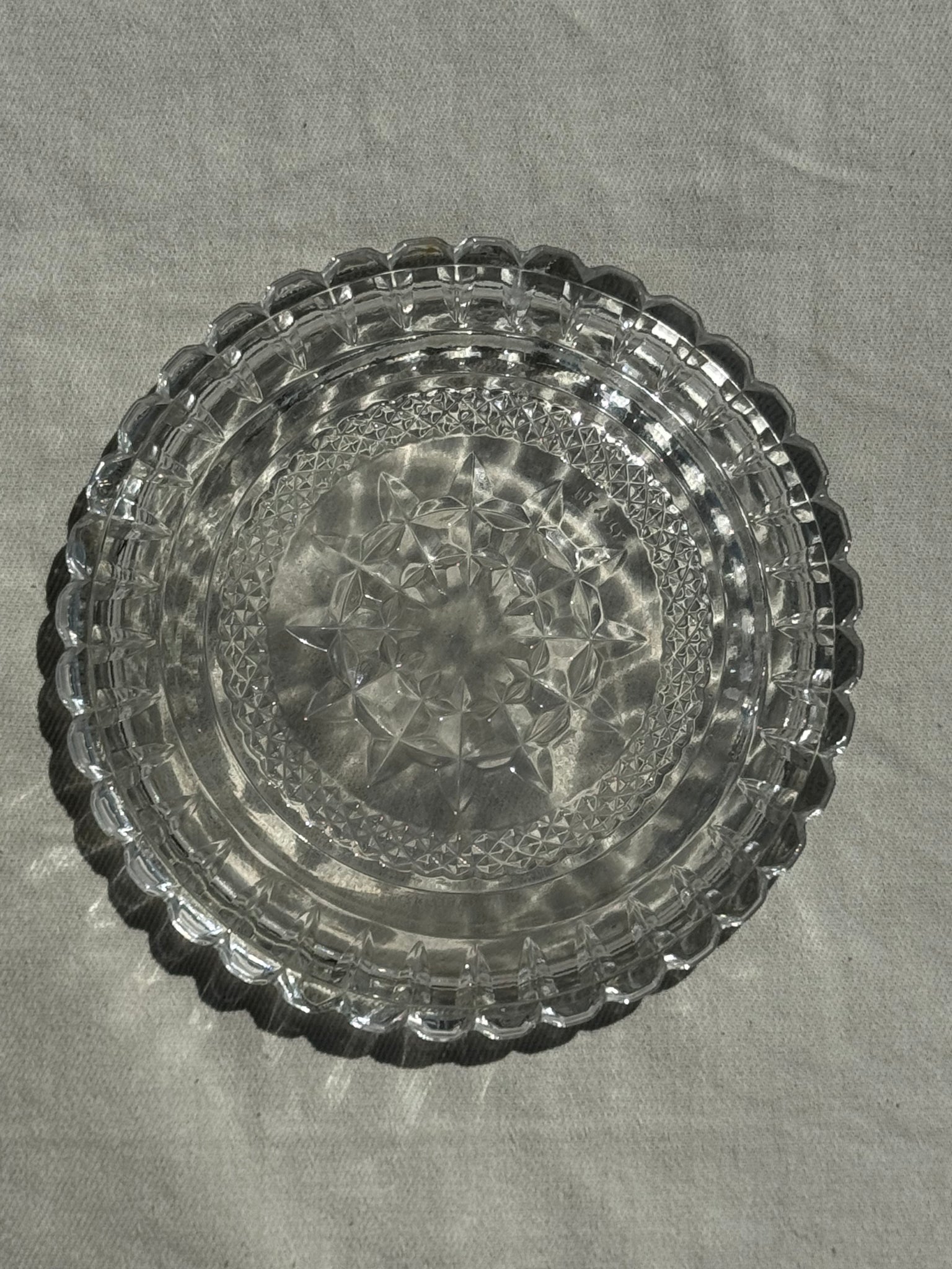 Grand cendrier en verre italien classique D:15cm