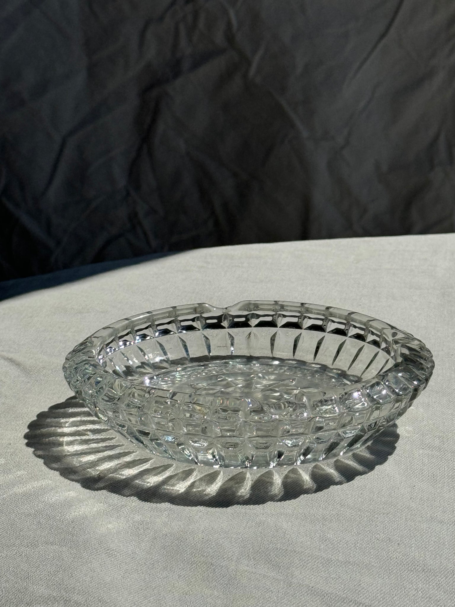 Grand cendrier en verre italien classique D:15cm