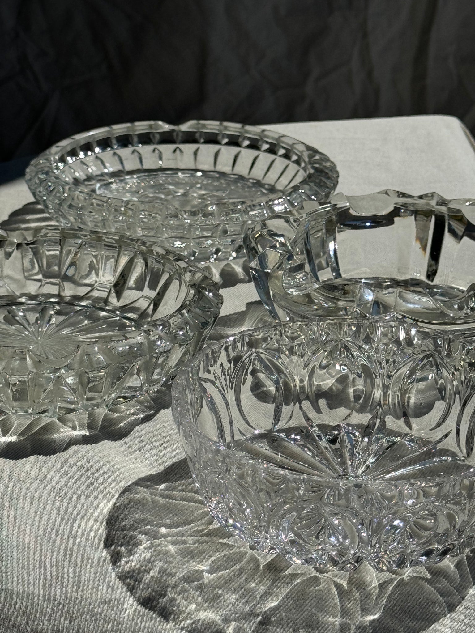 Grand cendrier en verre italien classique D:15cm