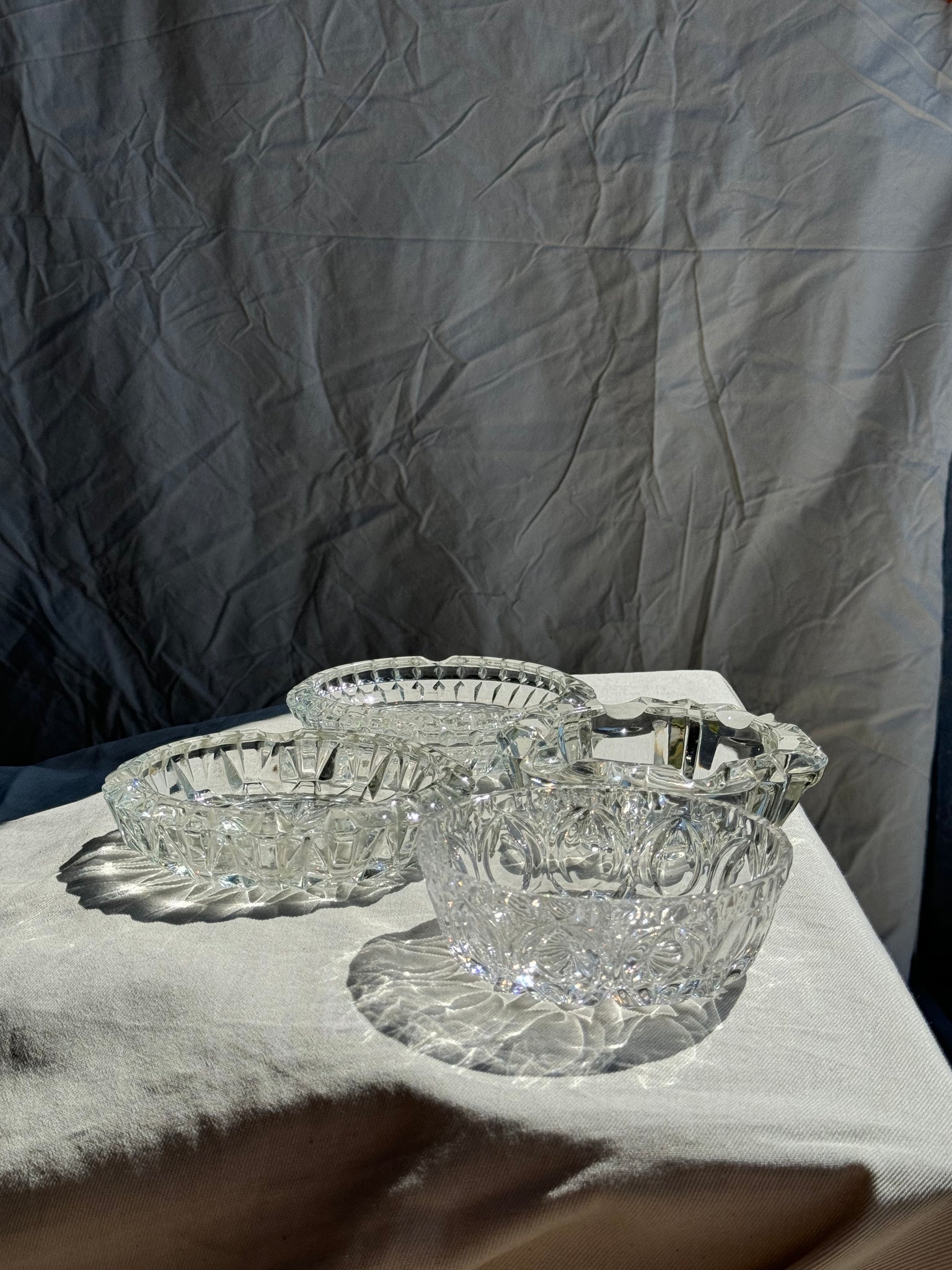 Grand cendrier en verre italien classique D:15cm