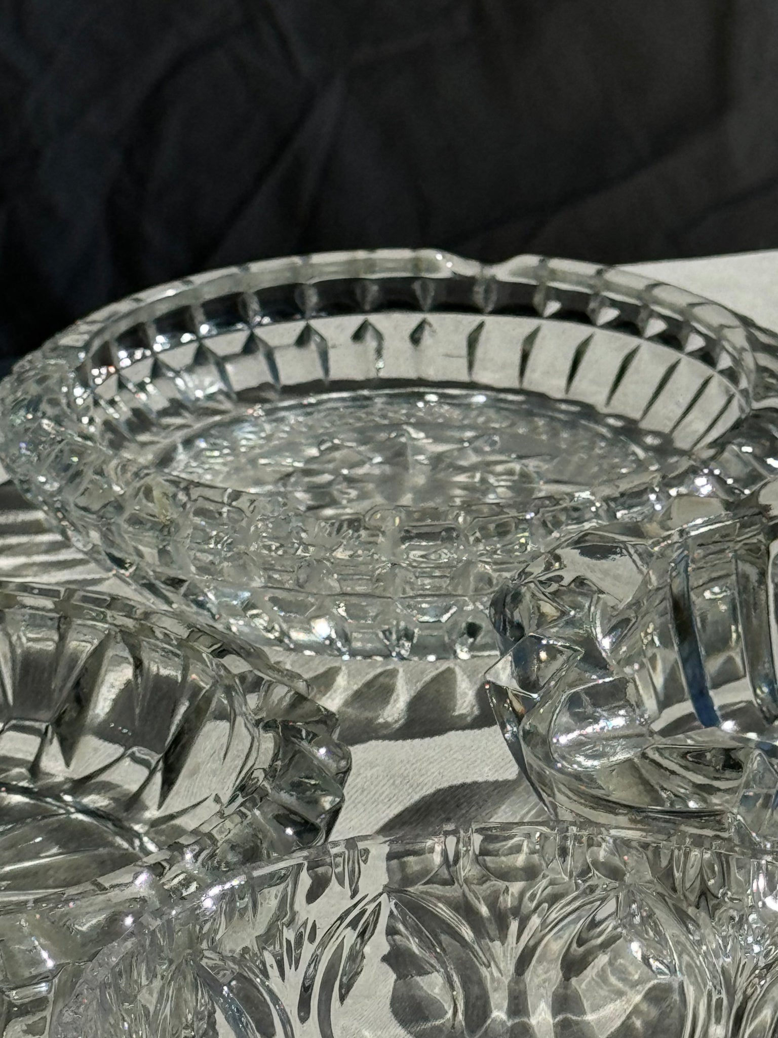 Grand cendrier en verre italien classique D:15cm