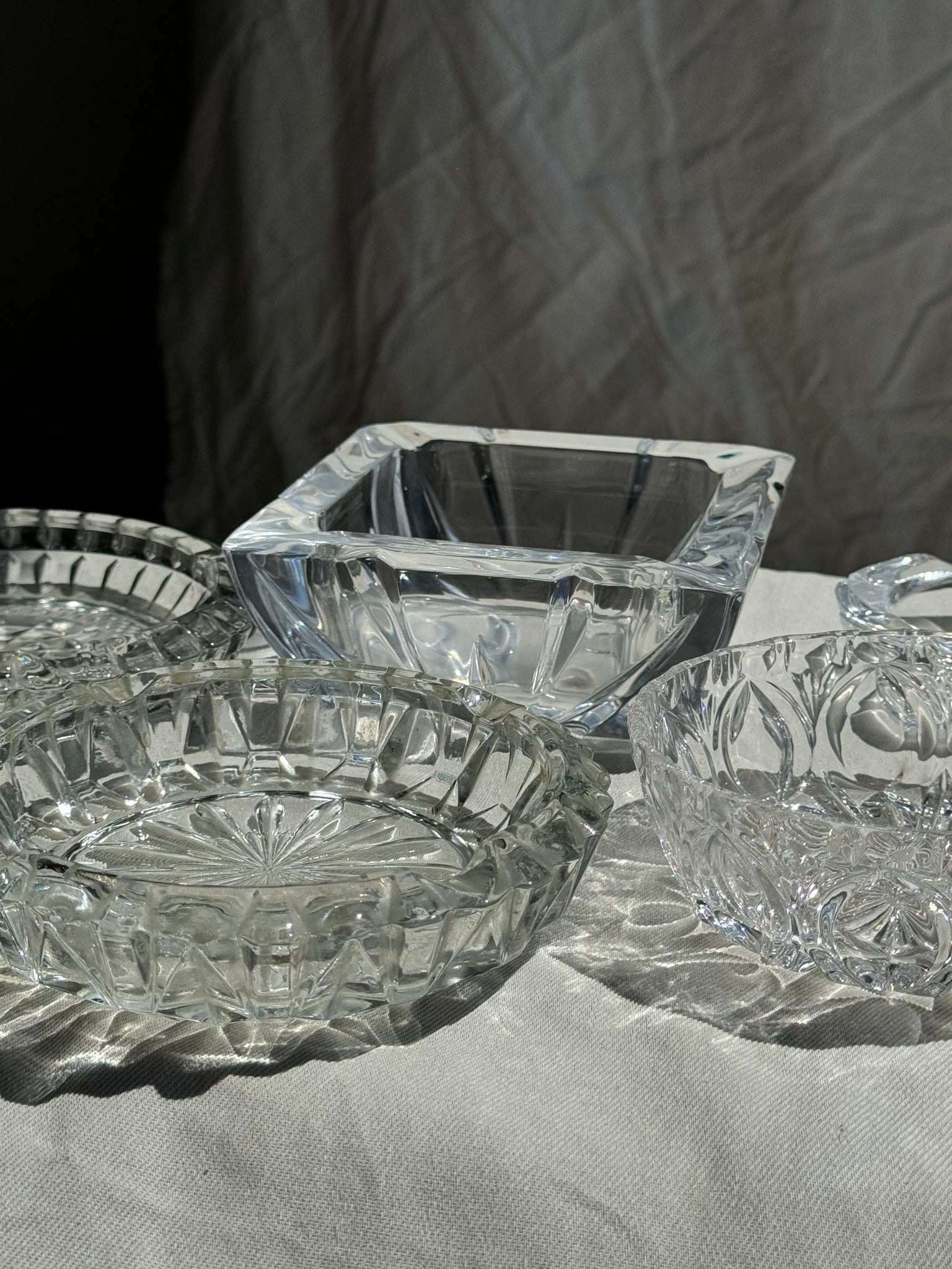 Grand cendrier en verre italien classique D:15cm