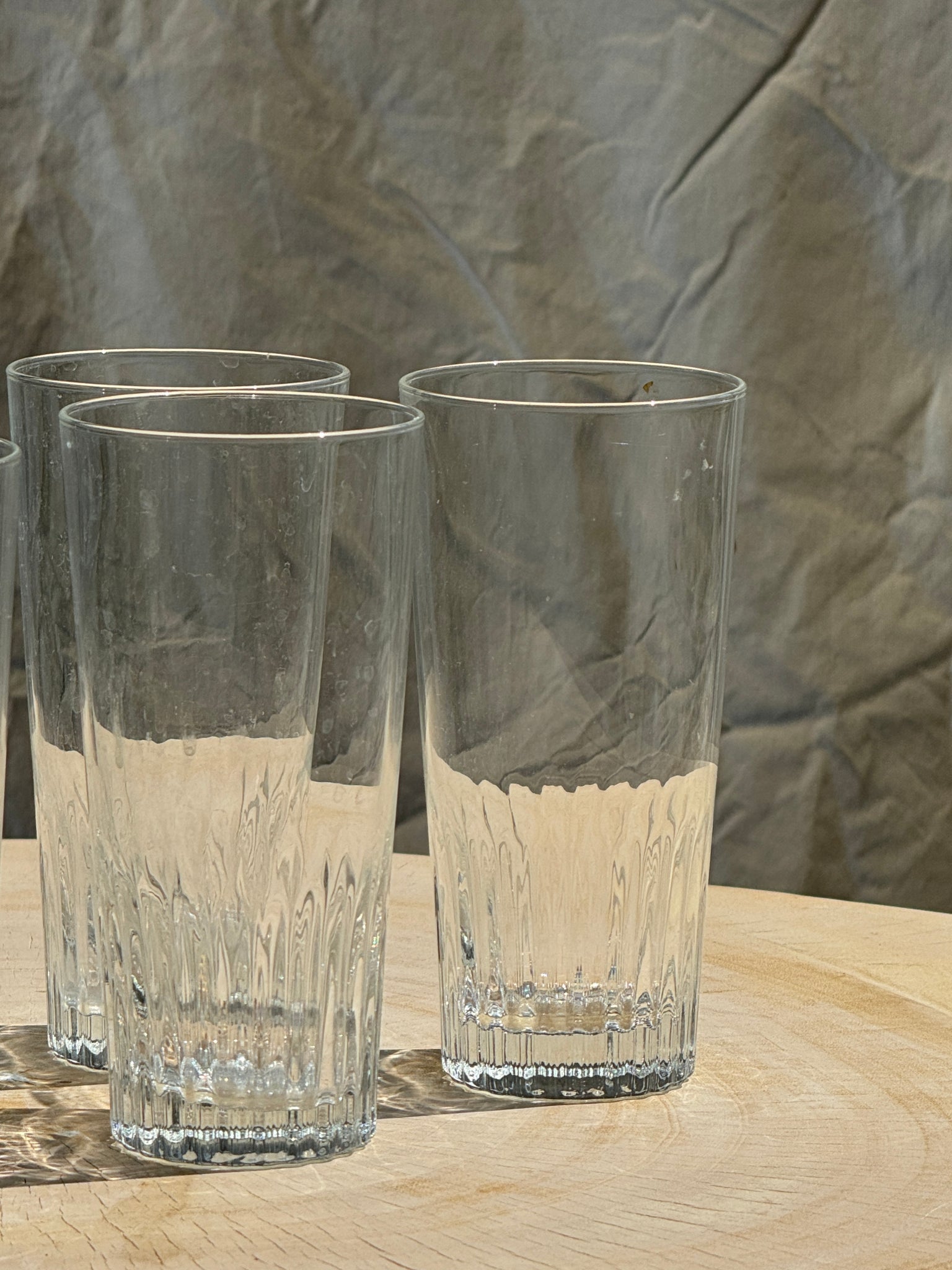 6 grands verres à orangeade en verre