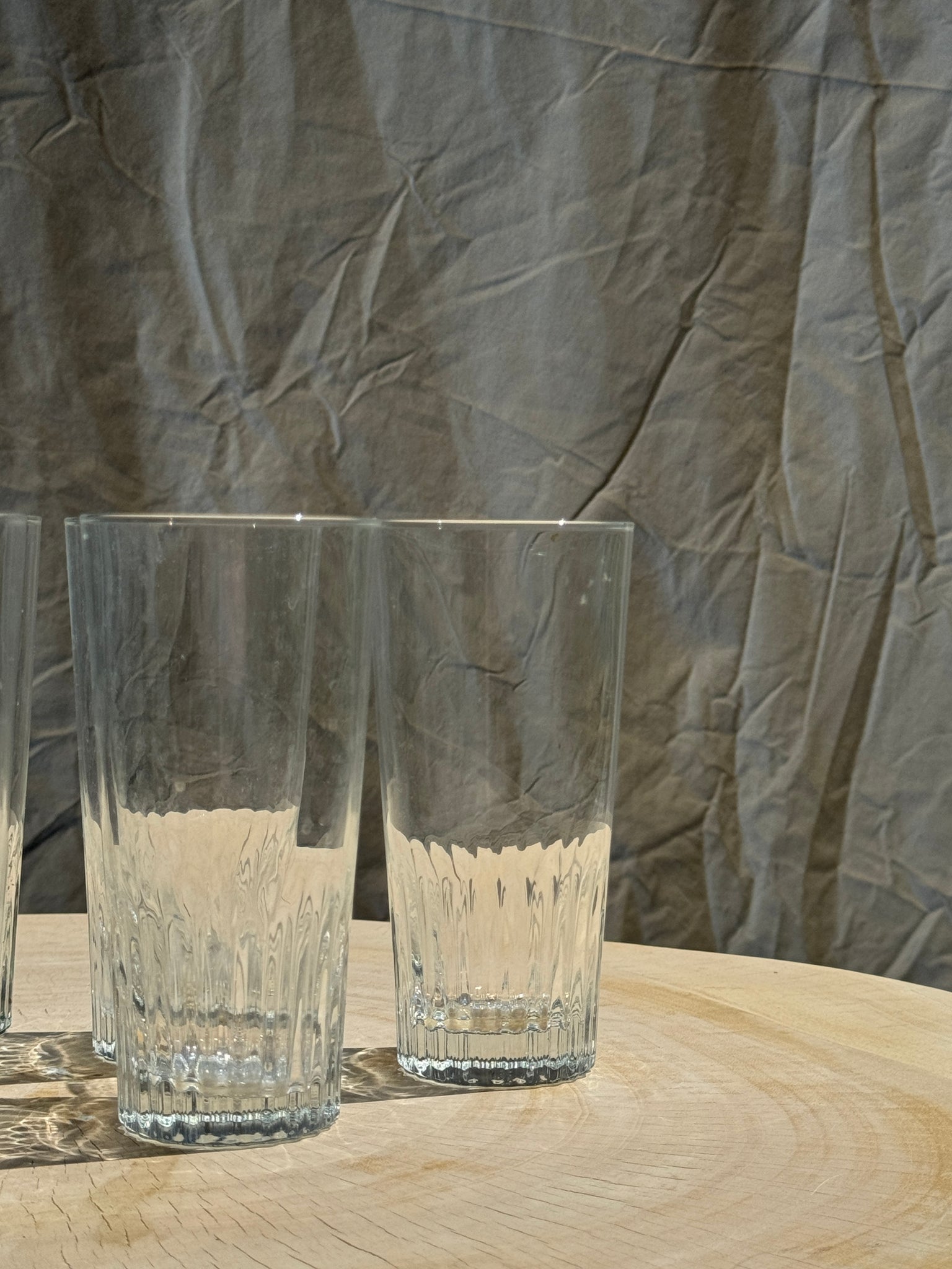 6 grands verres à orangeade en verre