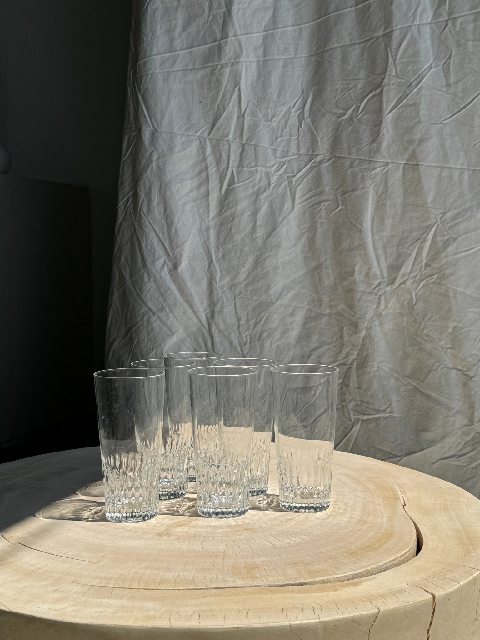 6 grands verres à orangeade en verre