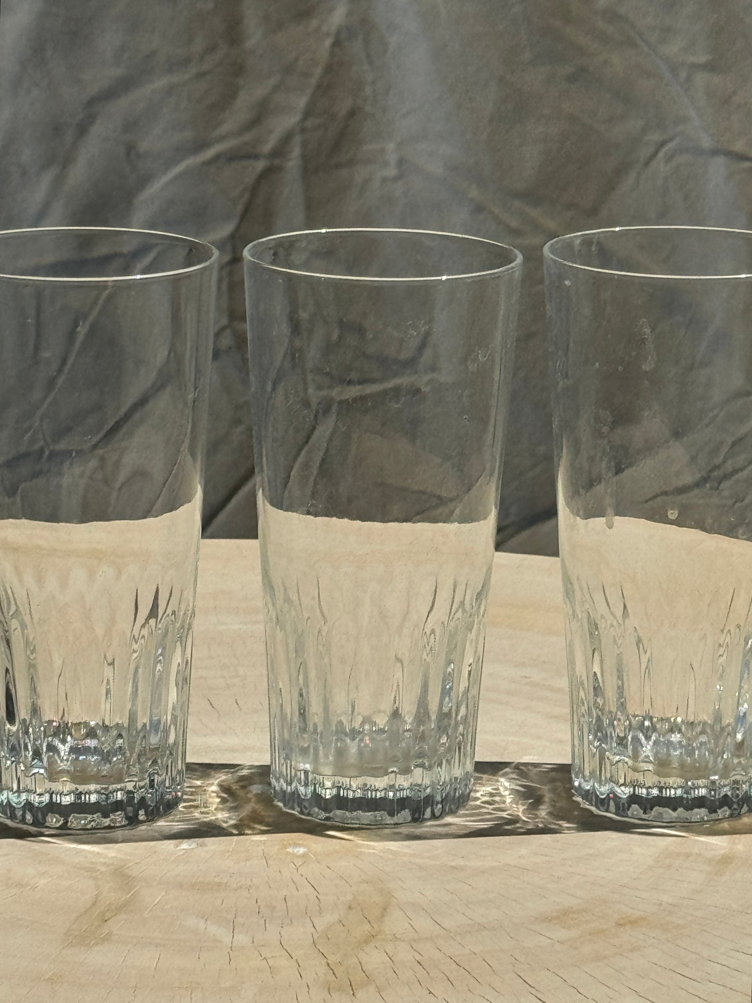 6 grands verres à orangeade en verre