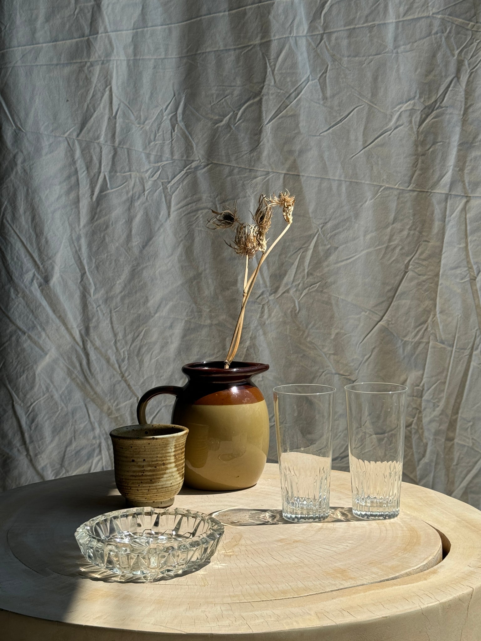 6 grands verres à orangeade en verre