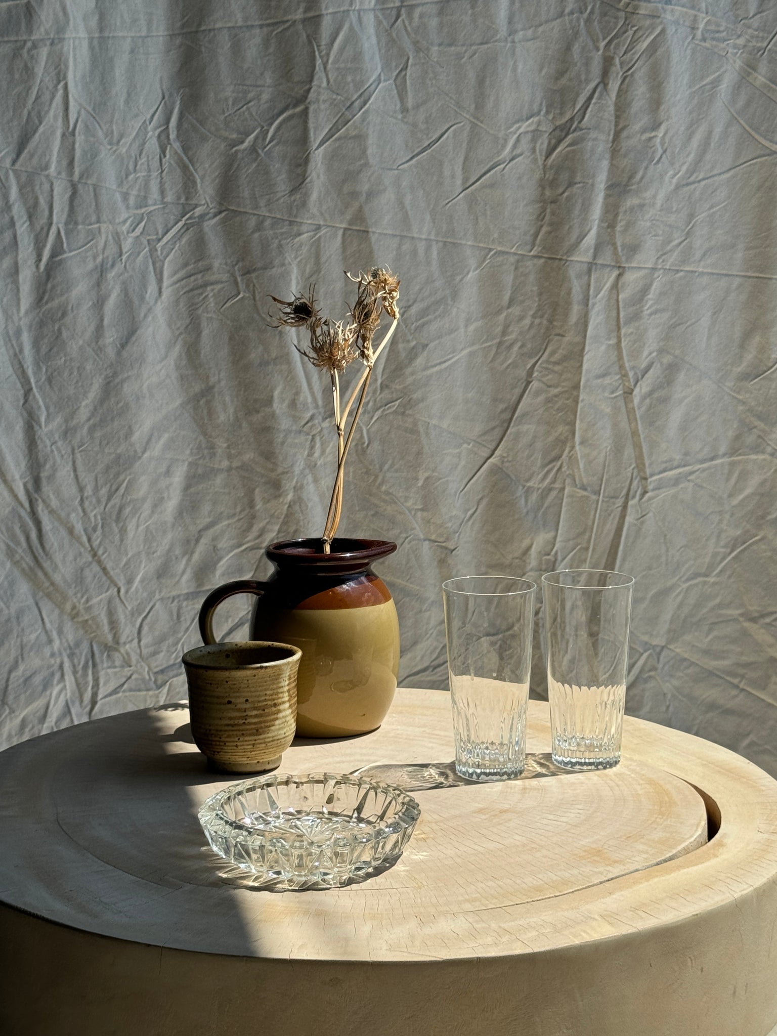 6 grands verres à orangeade en verre