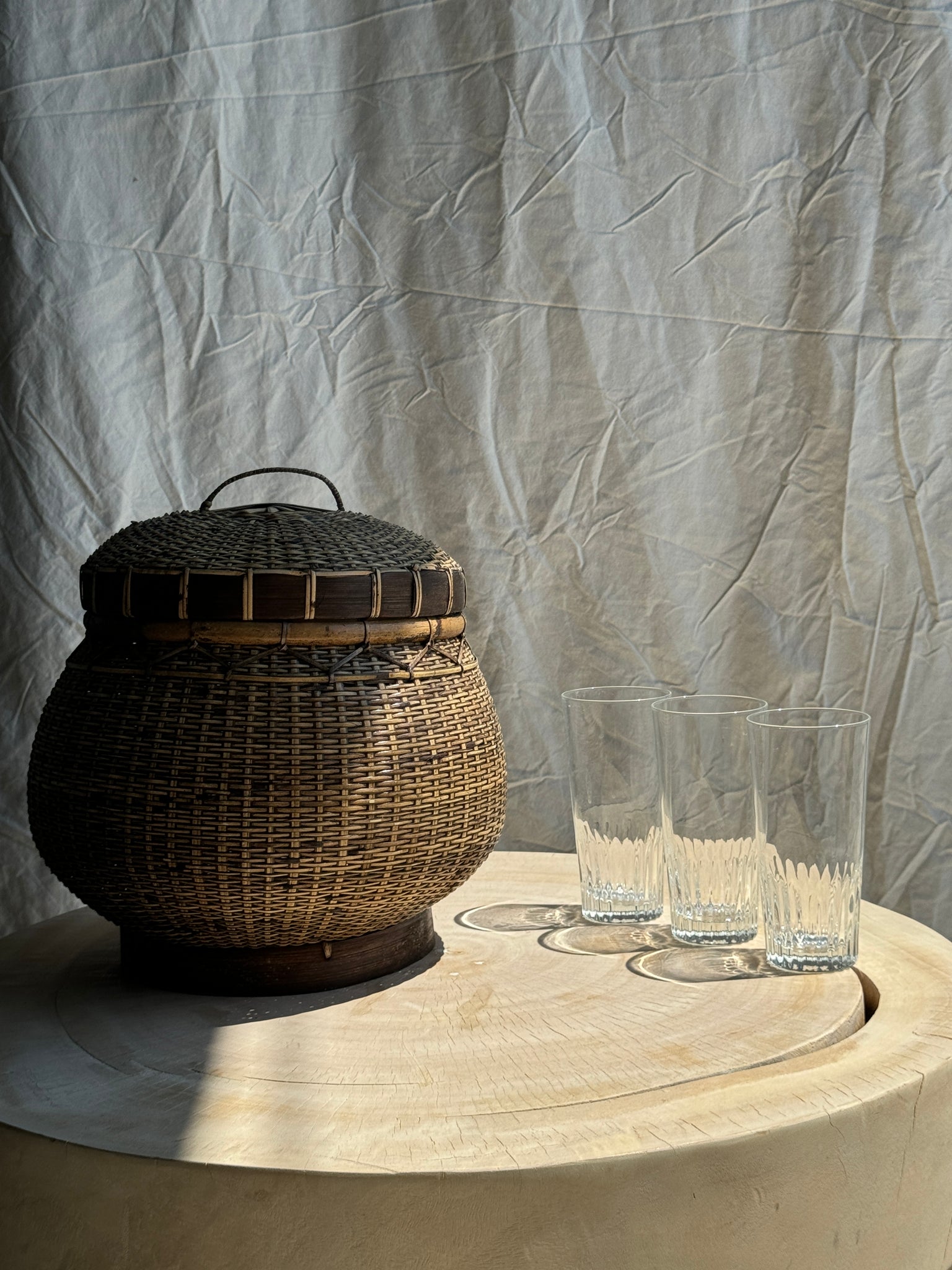 6 grands verres à orangeade en verre