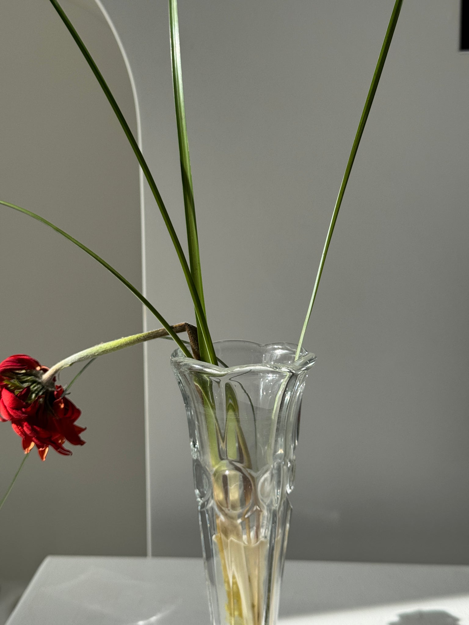 Petit vase en verre classique soliflore H16