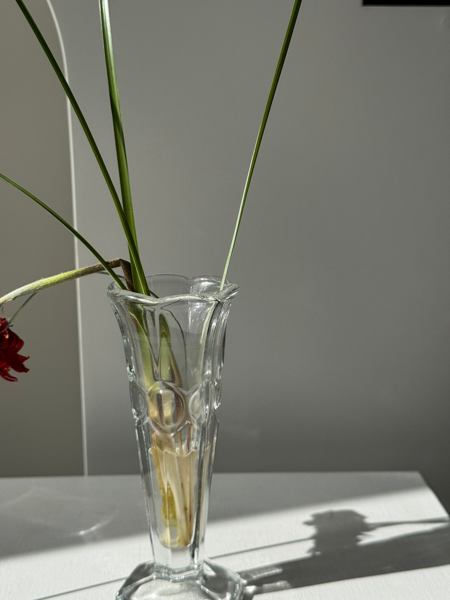 Petit vase en verre classique soliflore H16