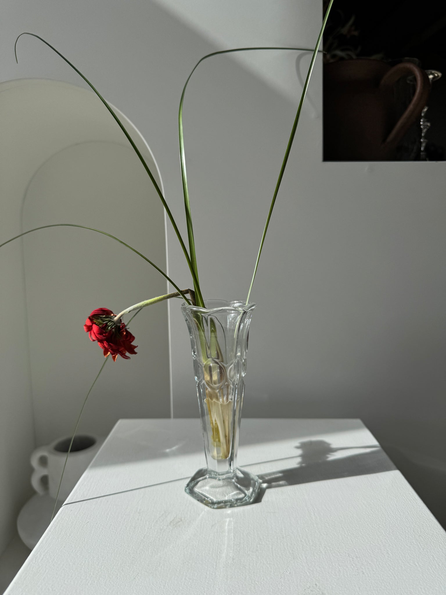 Petit vase en verre classique soliflore H16