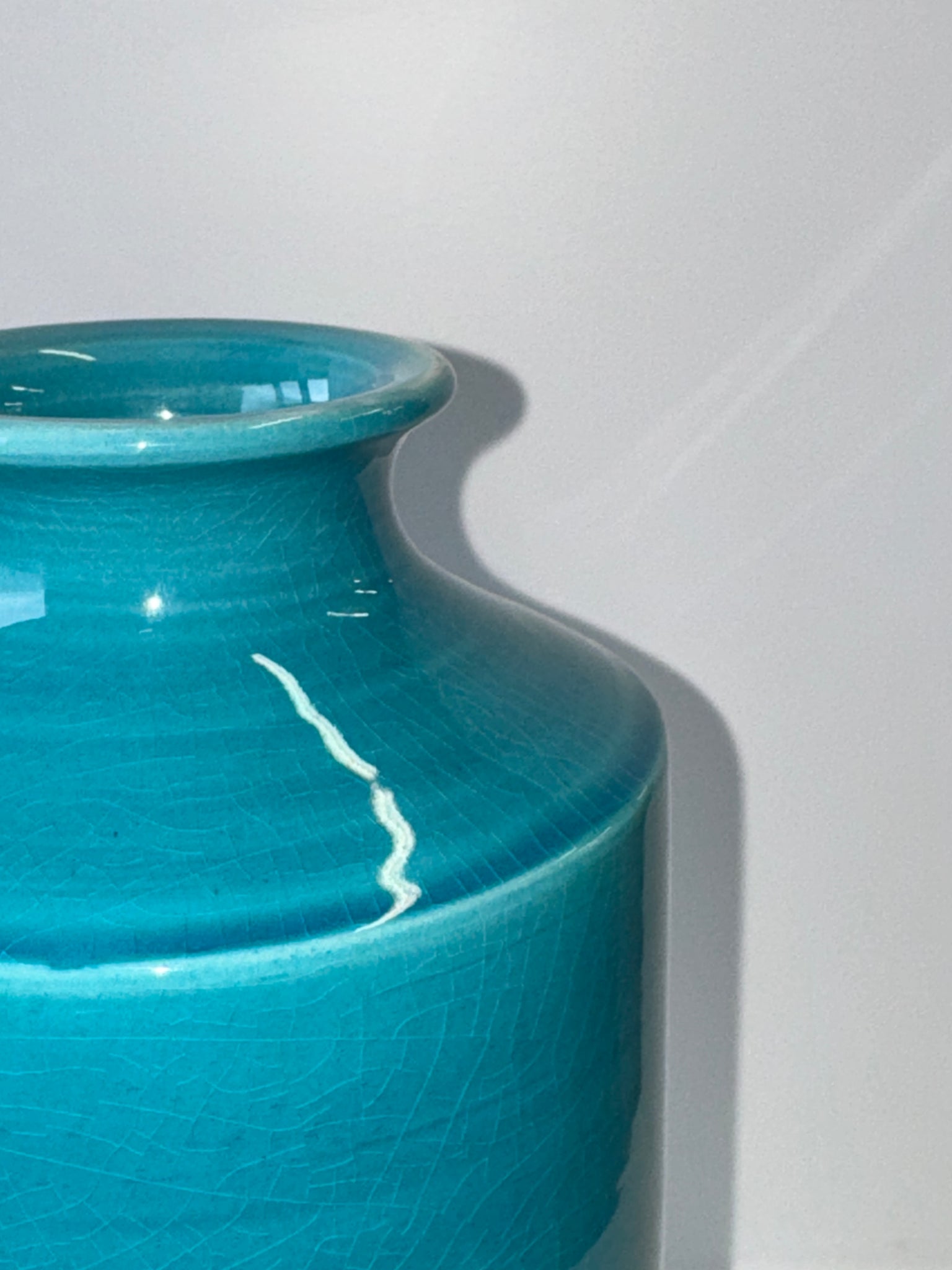 Vase bleu turquoise H25,5