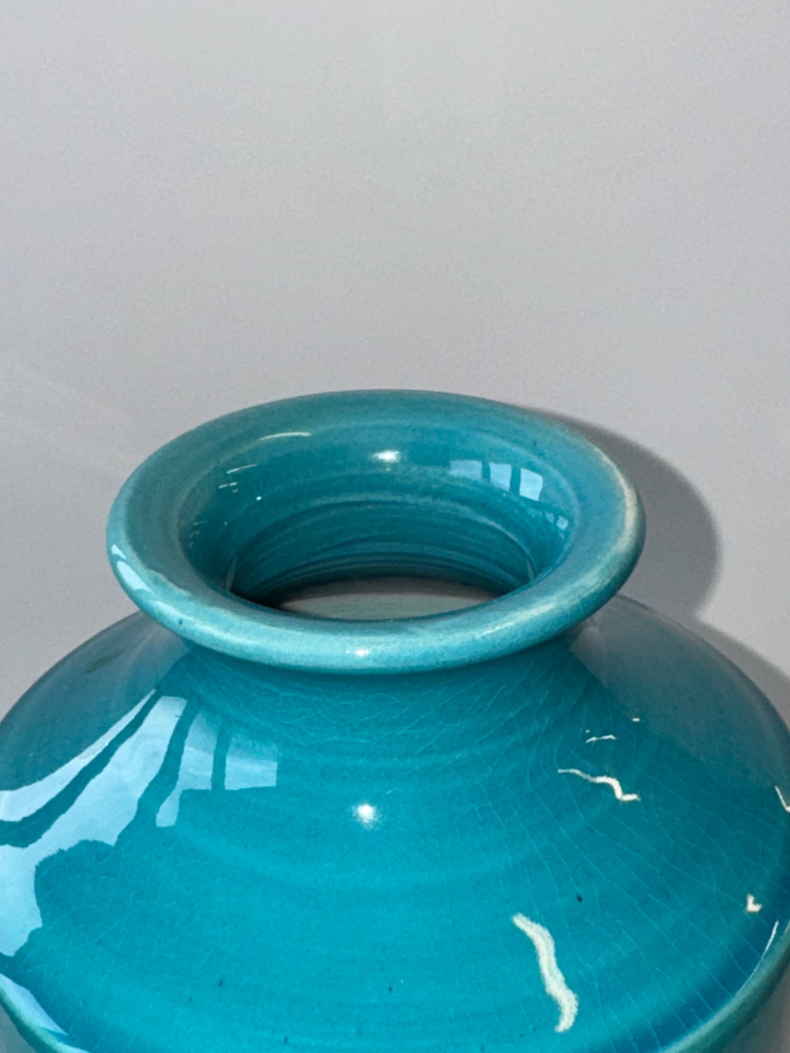 Vase bleu turquoise H25,5