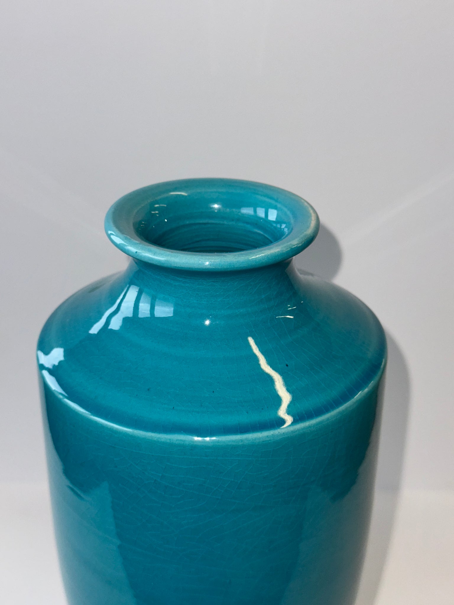 Vase bleu turquoise H25,5