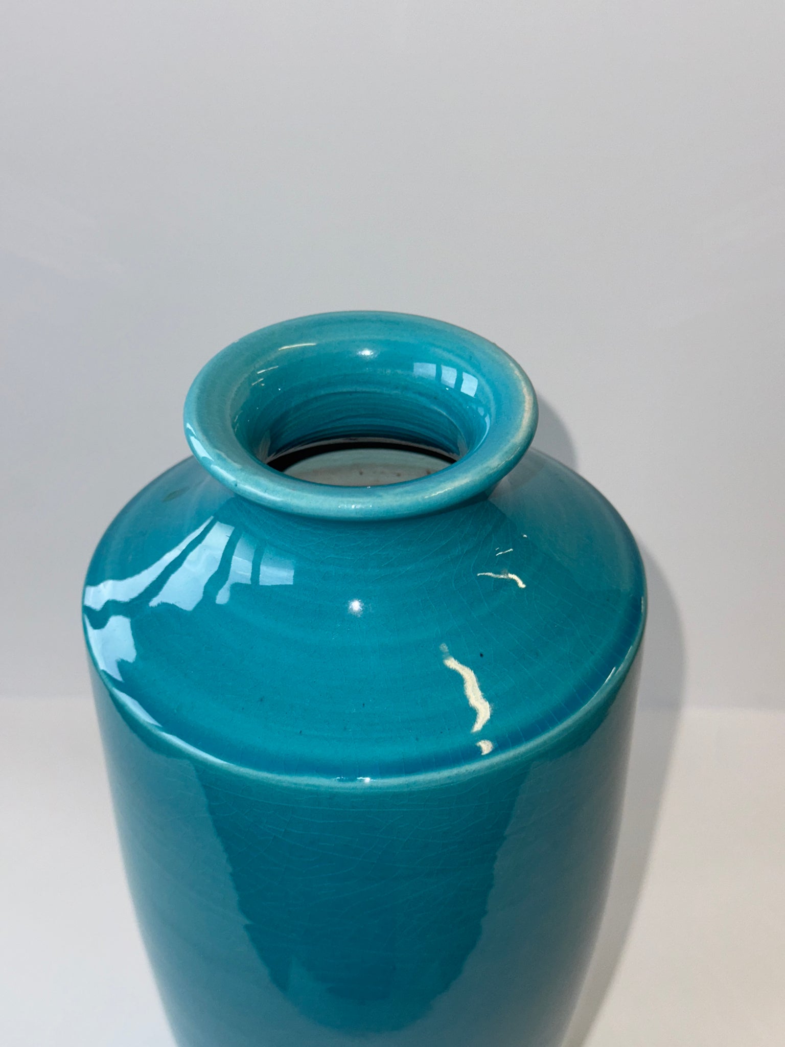 Vase bleu turquoise H25,5