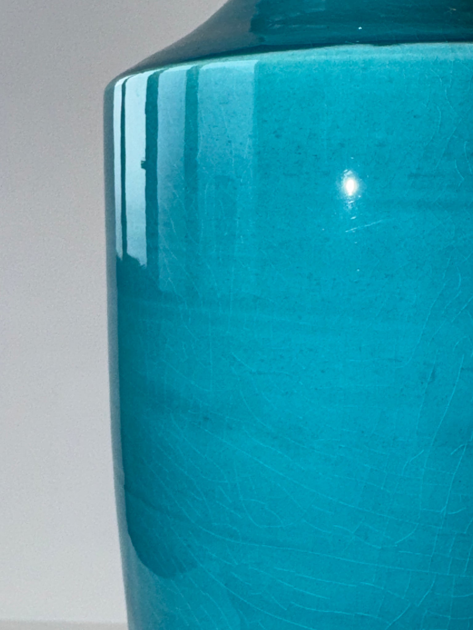 Vase bleu turquoise H25,5