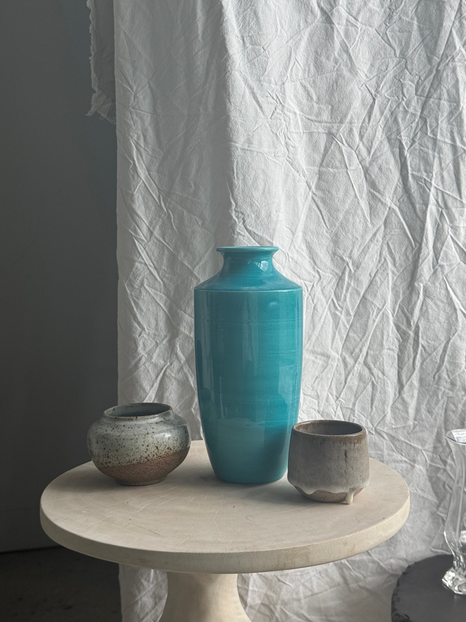 Vase bleu turquoise H25,5