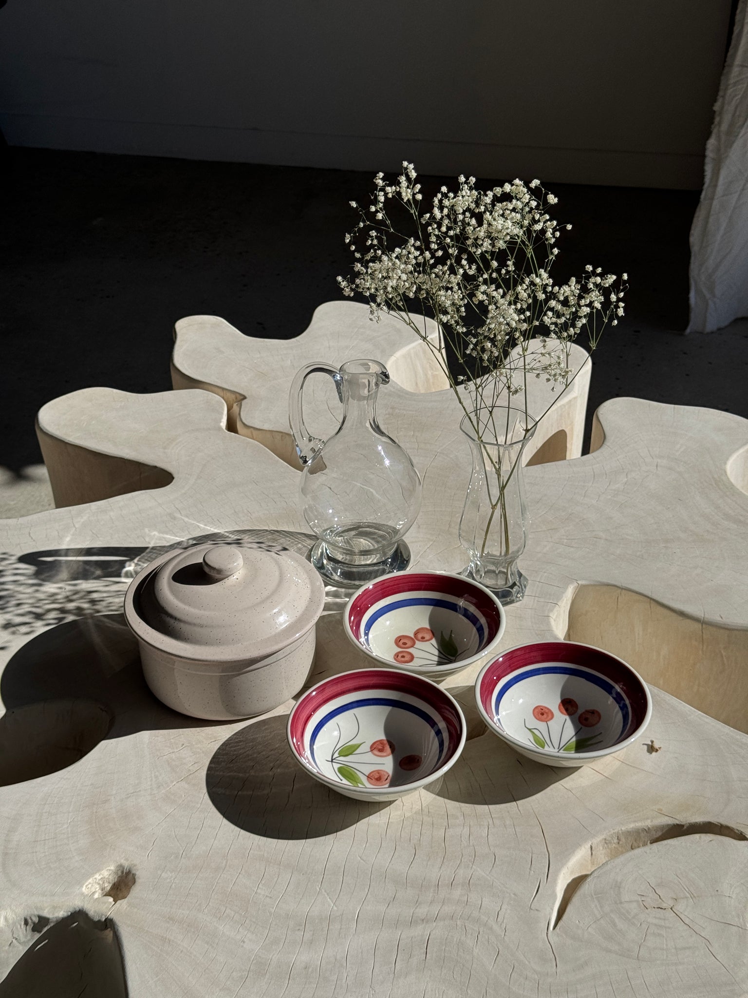 Cocotte blanche mouchetée Digoin France D19