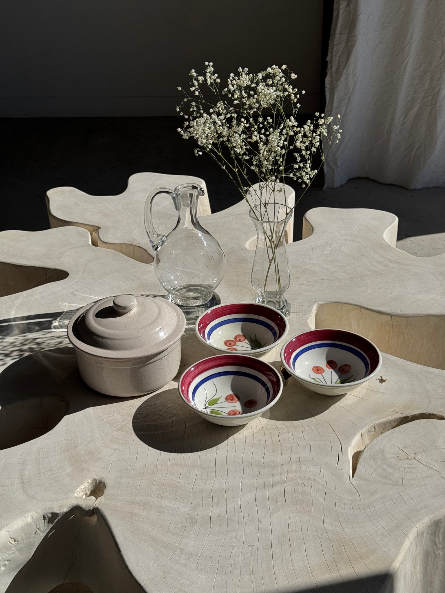 Cocotte blanche mouchetée Digoin France D19