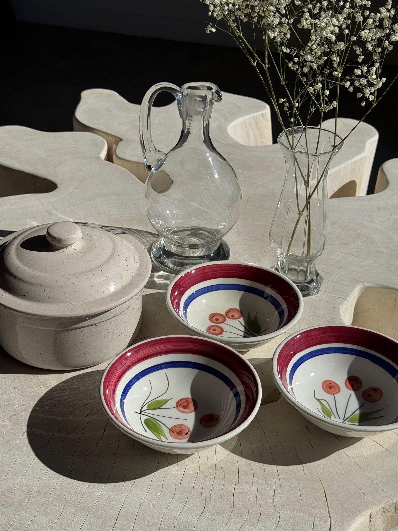 Cocotte blanche mouchetée Digoin France D19