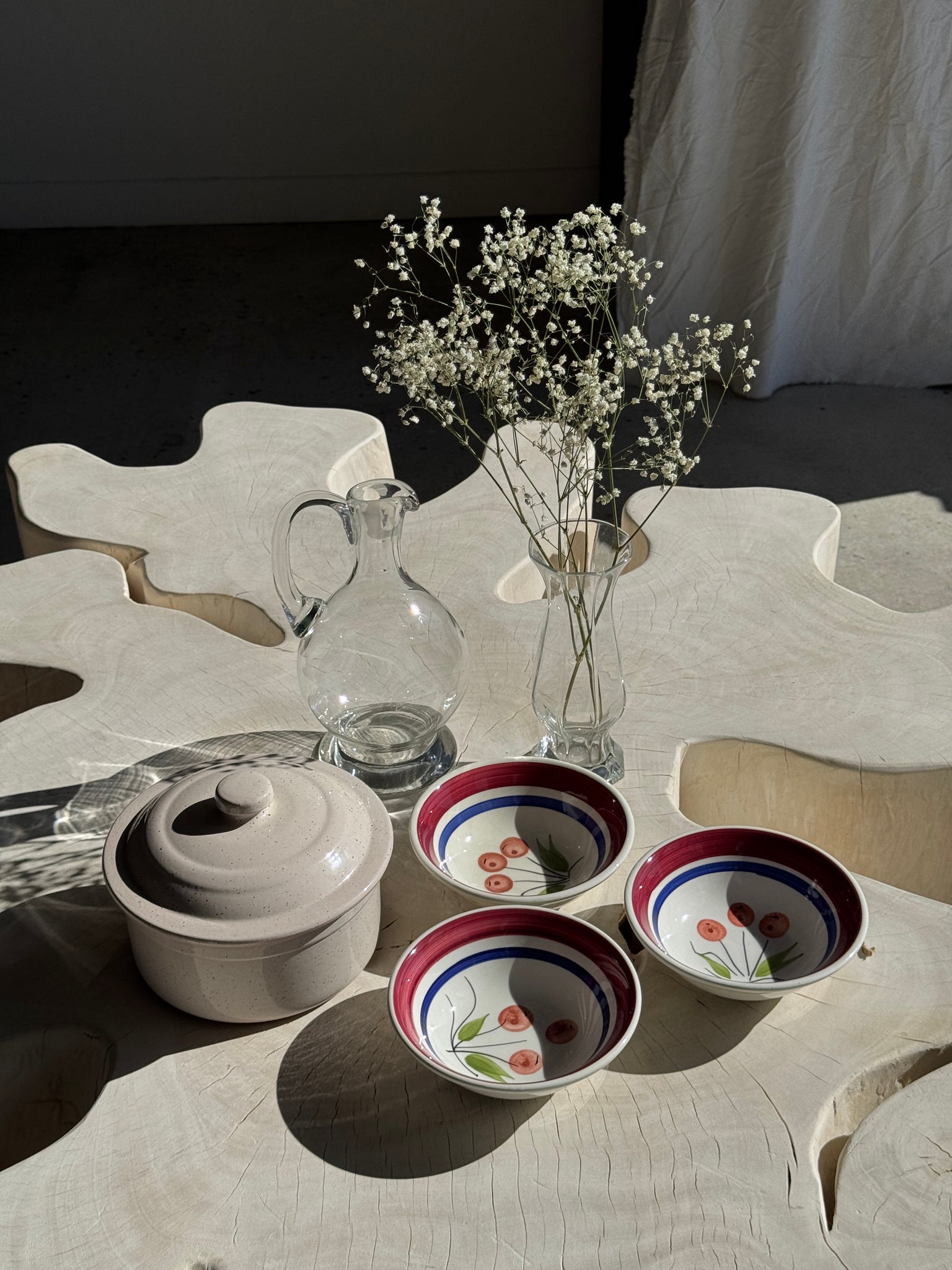 Cocotte blanche mouchetée Digoin France D19