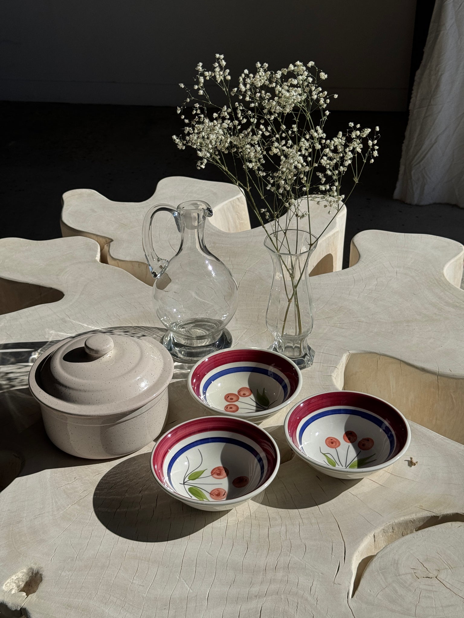 Cocotte blanche mouchetée Digoin France D19