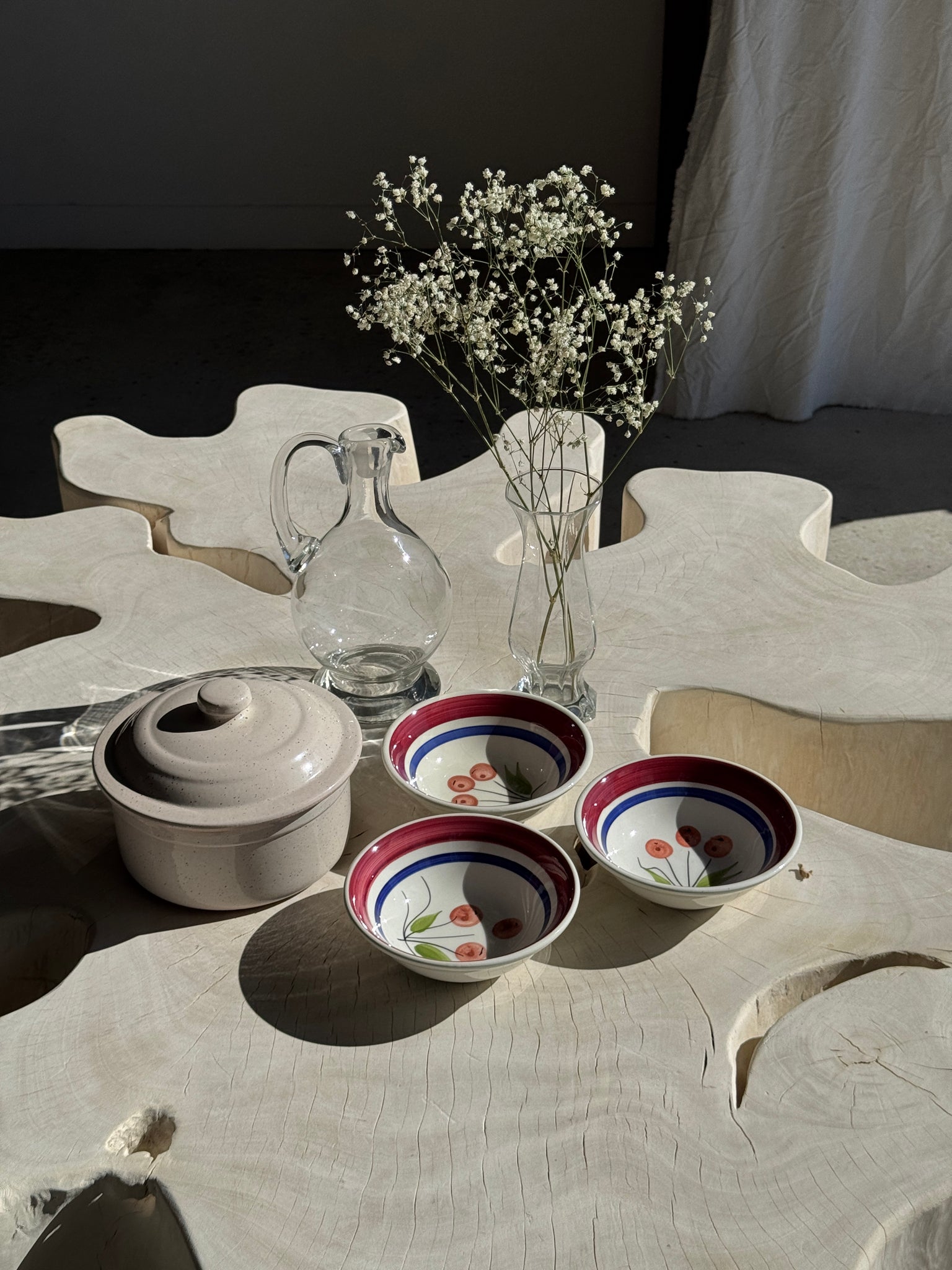Cocotte blanche mouchetée Digoin France D19