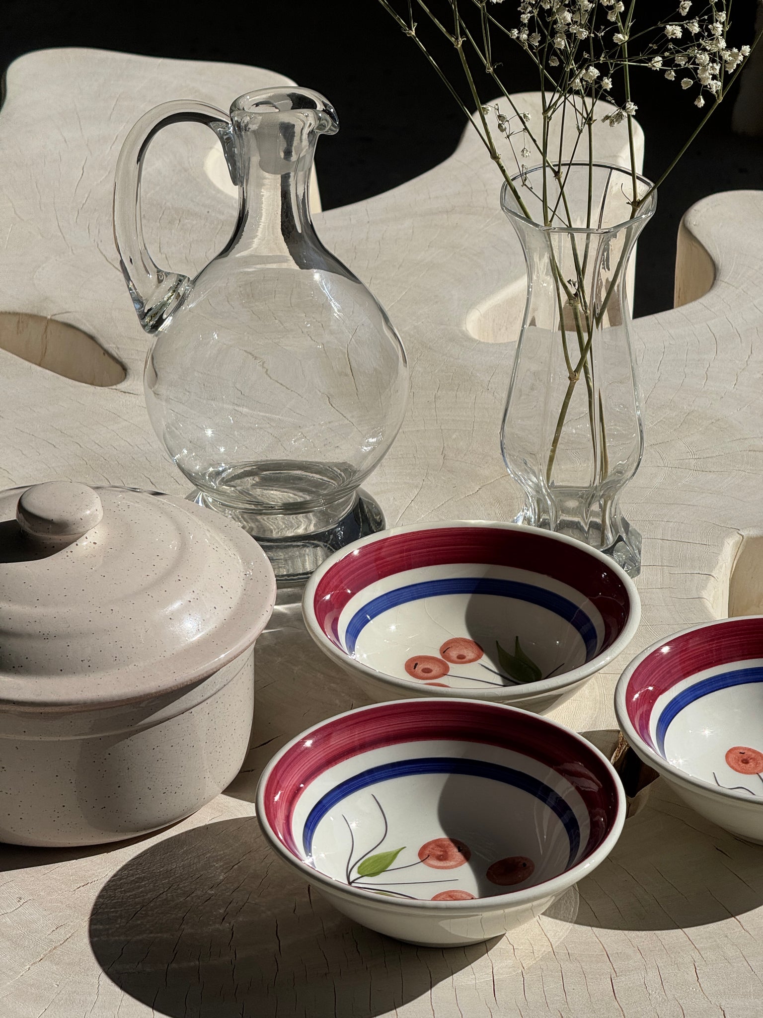 Cocotte blanche mouchetée Digoin France D19