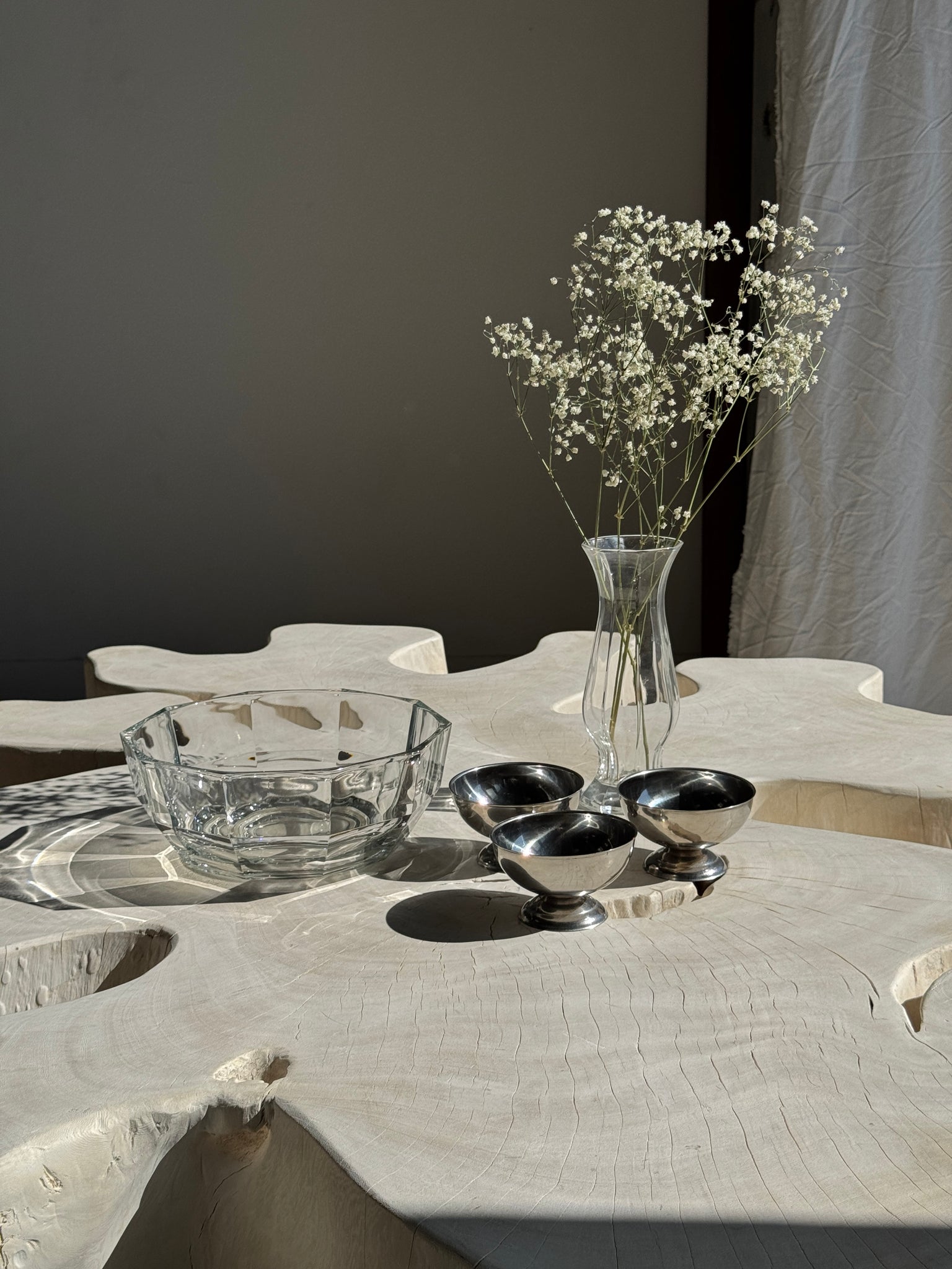 Petit saladier vintage en verre style géométrique