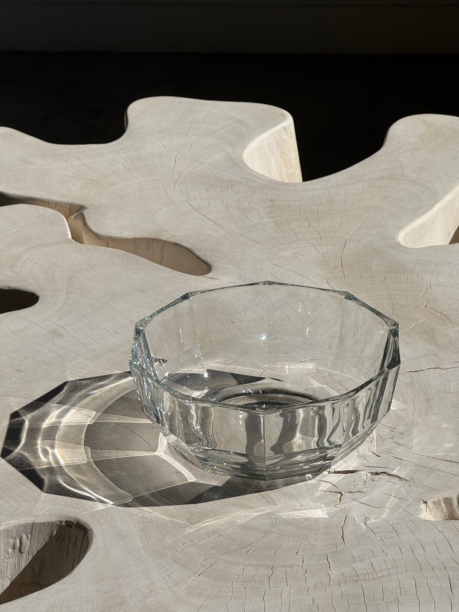 Petit saladier vintage en verre style géométrique