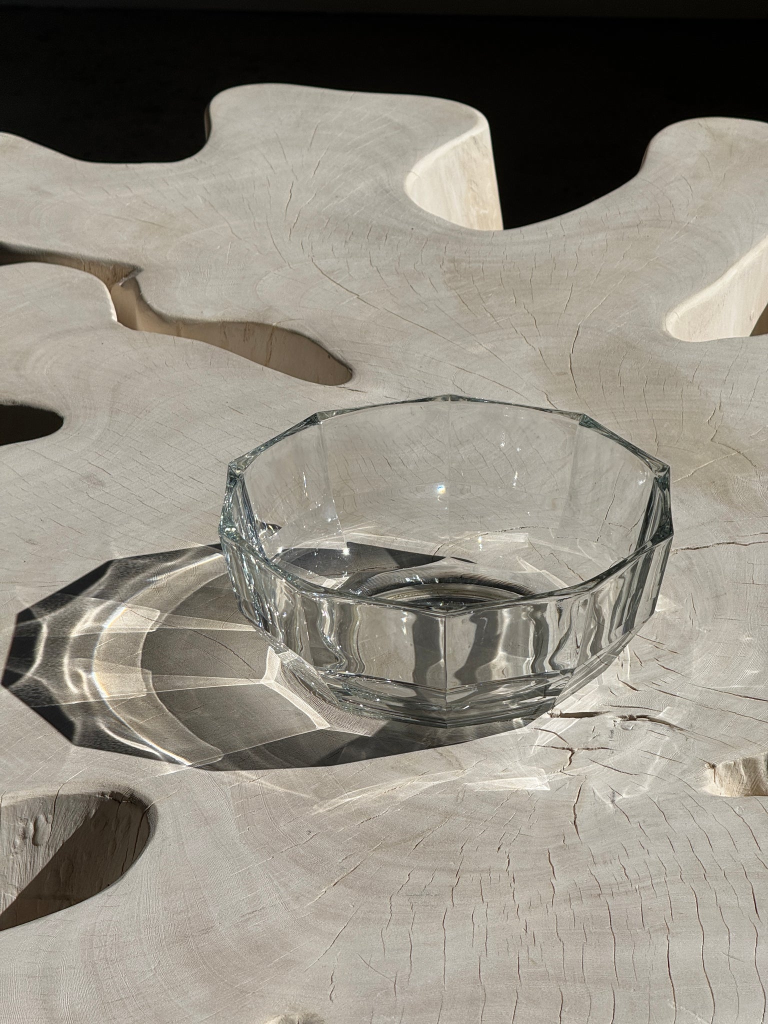 Petit saladier vintage en verre style géométrique