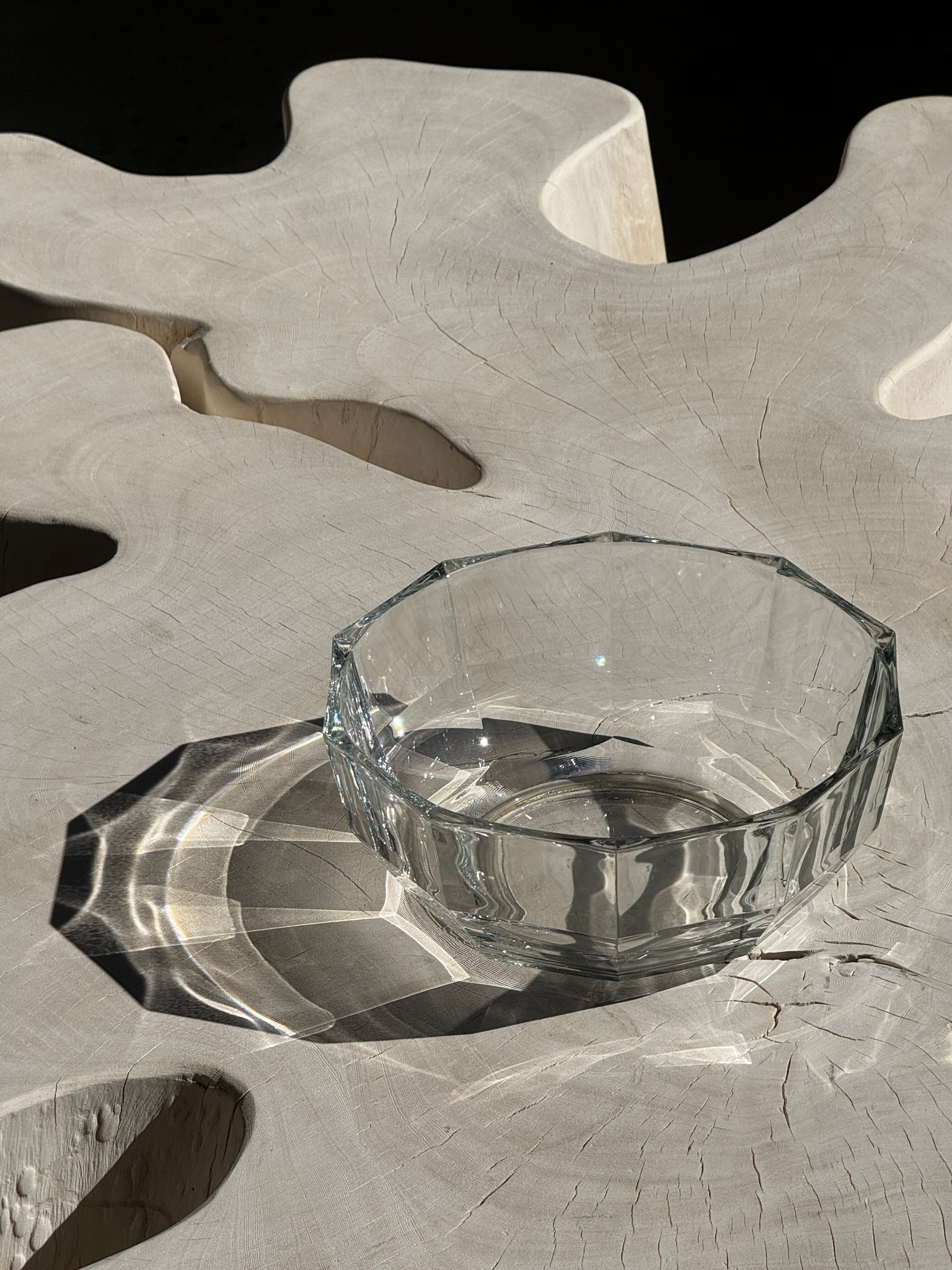 Petit saladier vintage en verre style géométrique