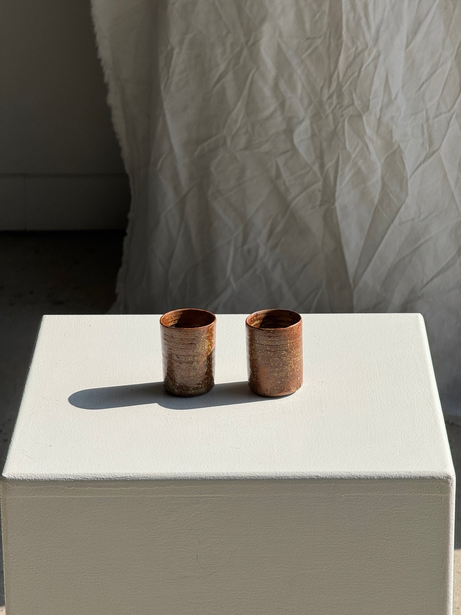 Duo de petites tasses à expresso en grès H5,5