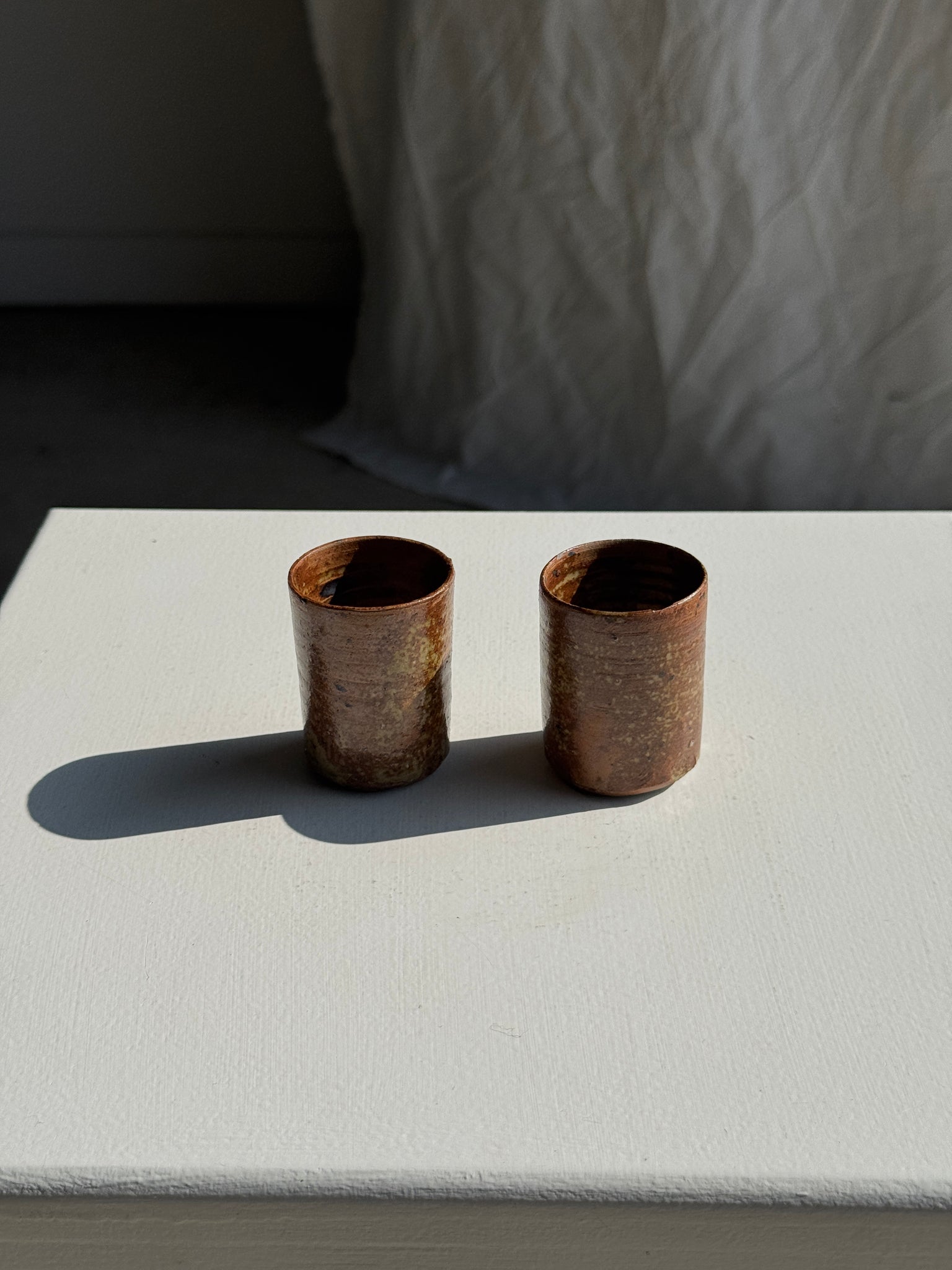 Duo de petites tasses à expresso en grès H5,5