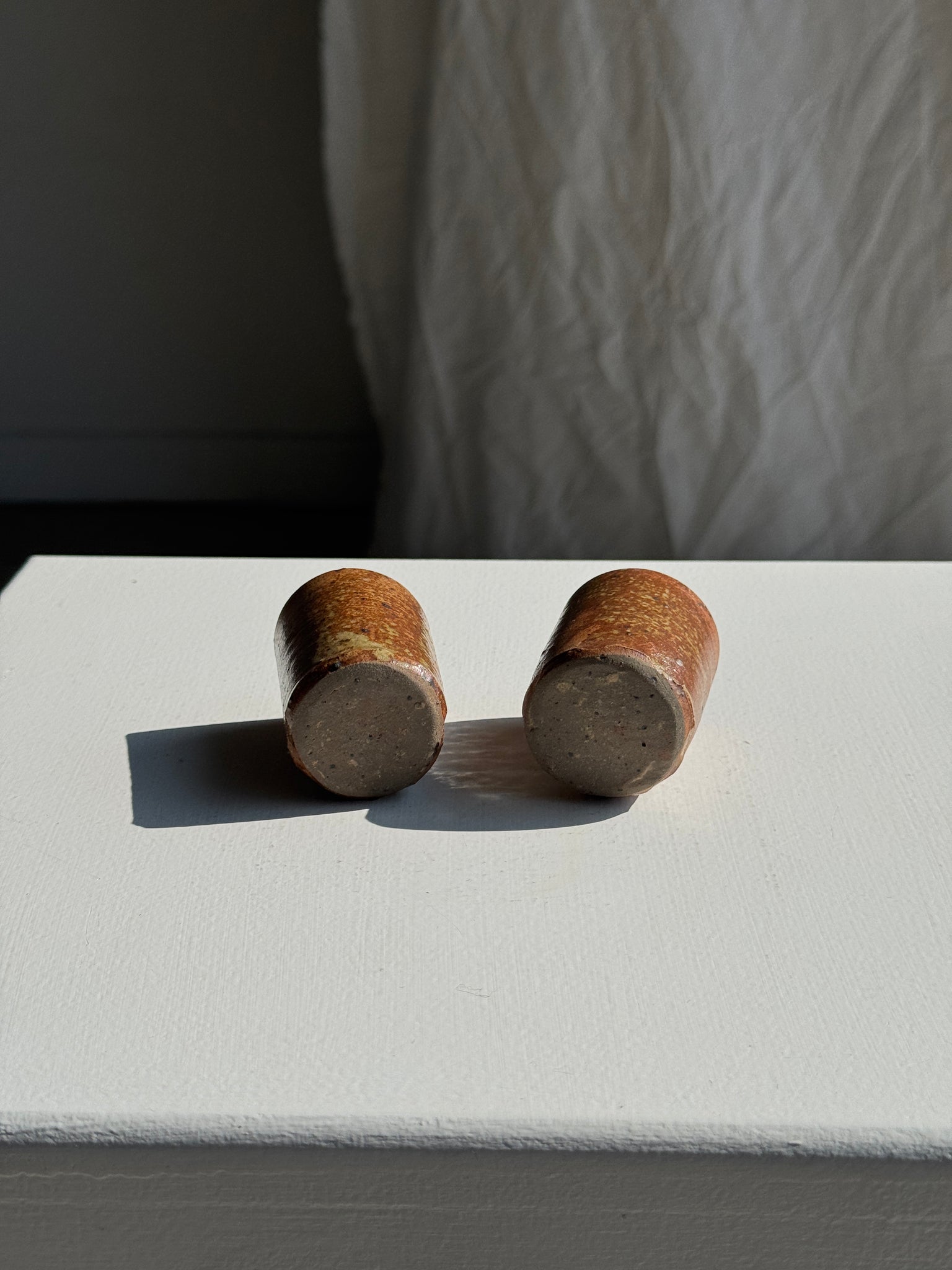 Duo de petites tasses à expresso en grès H5,5