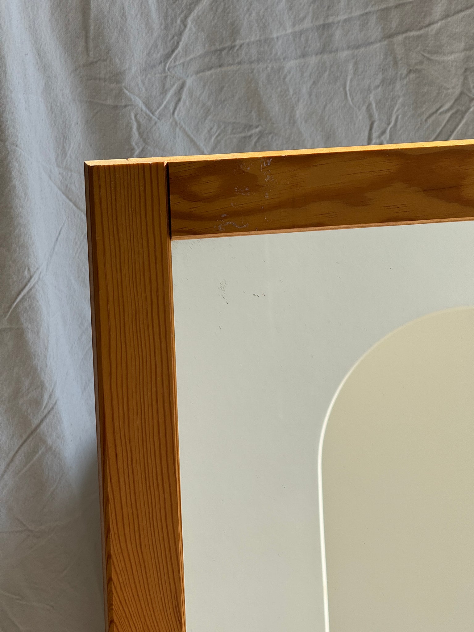 Petit miroir en pin rectangulaire 55x45