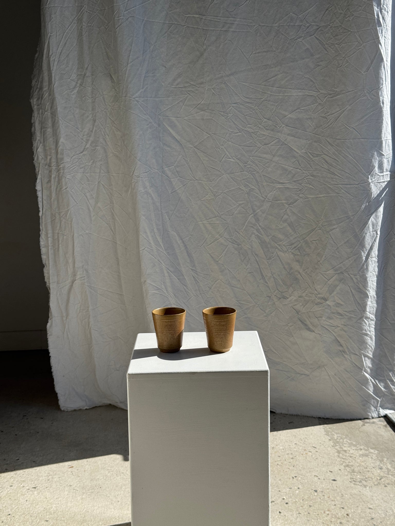 Paire de tasses en grès Digoin