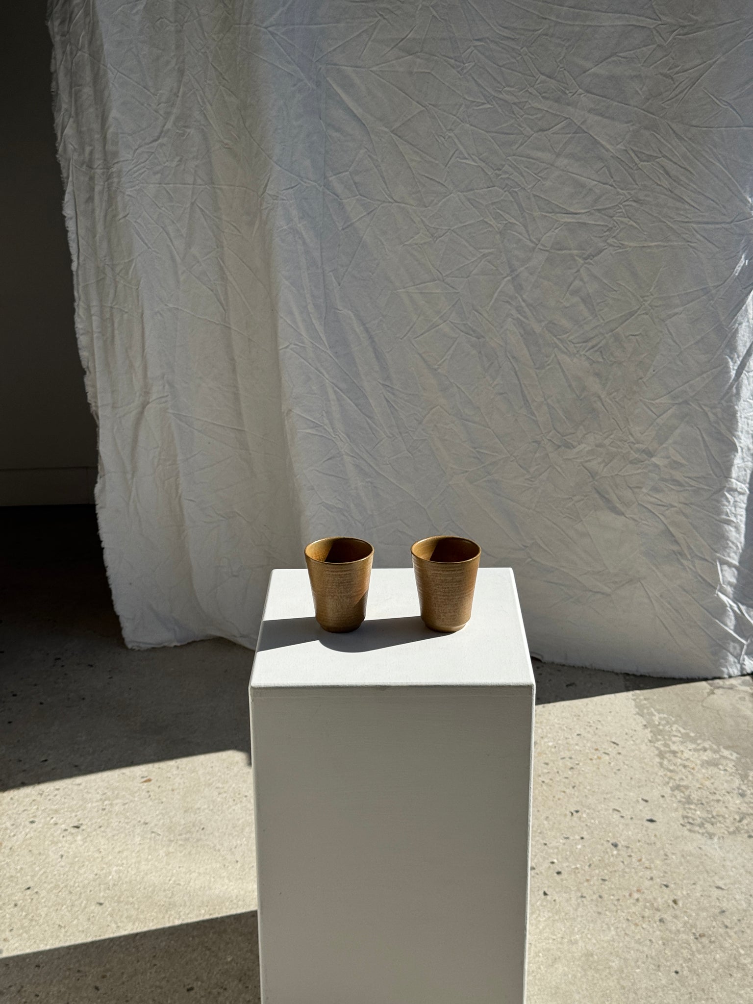 Paire de tasses en grès Digoin