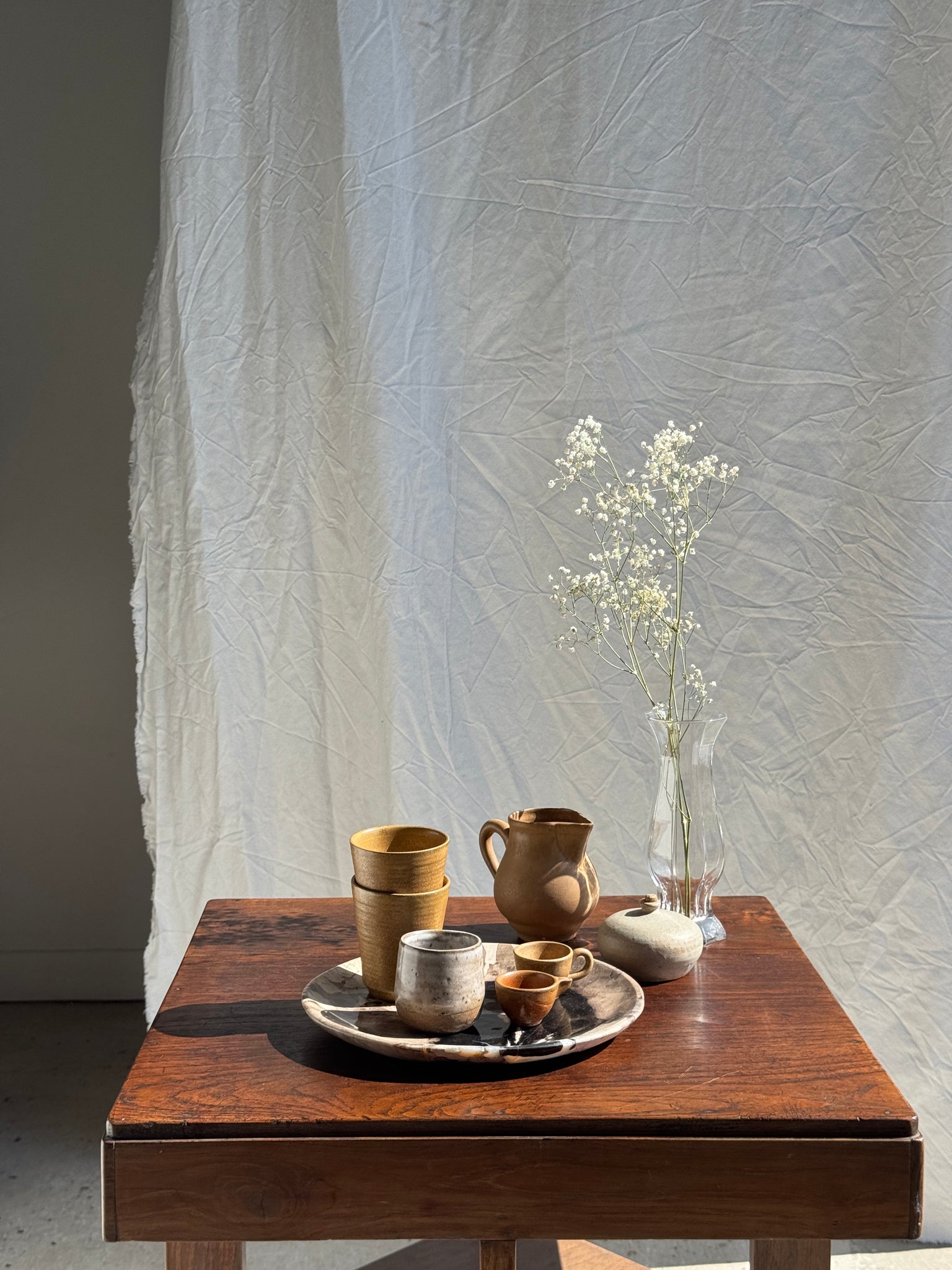 Paire de tasses en grès Digoin