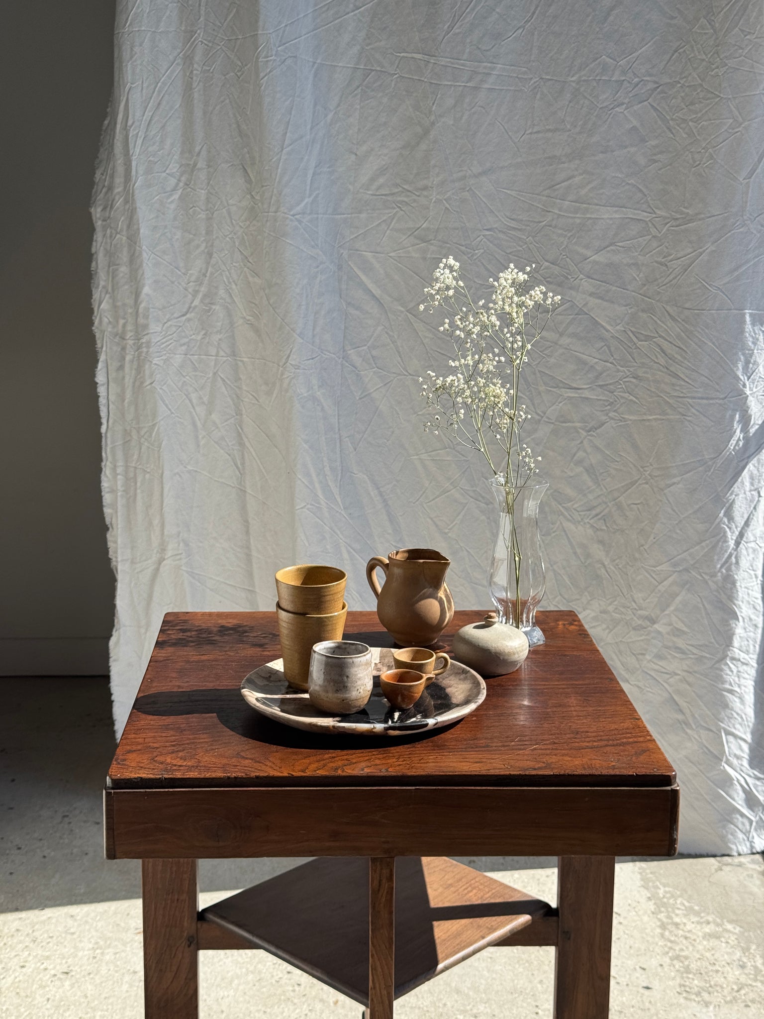 Paire de tasses en grès Digoin